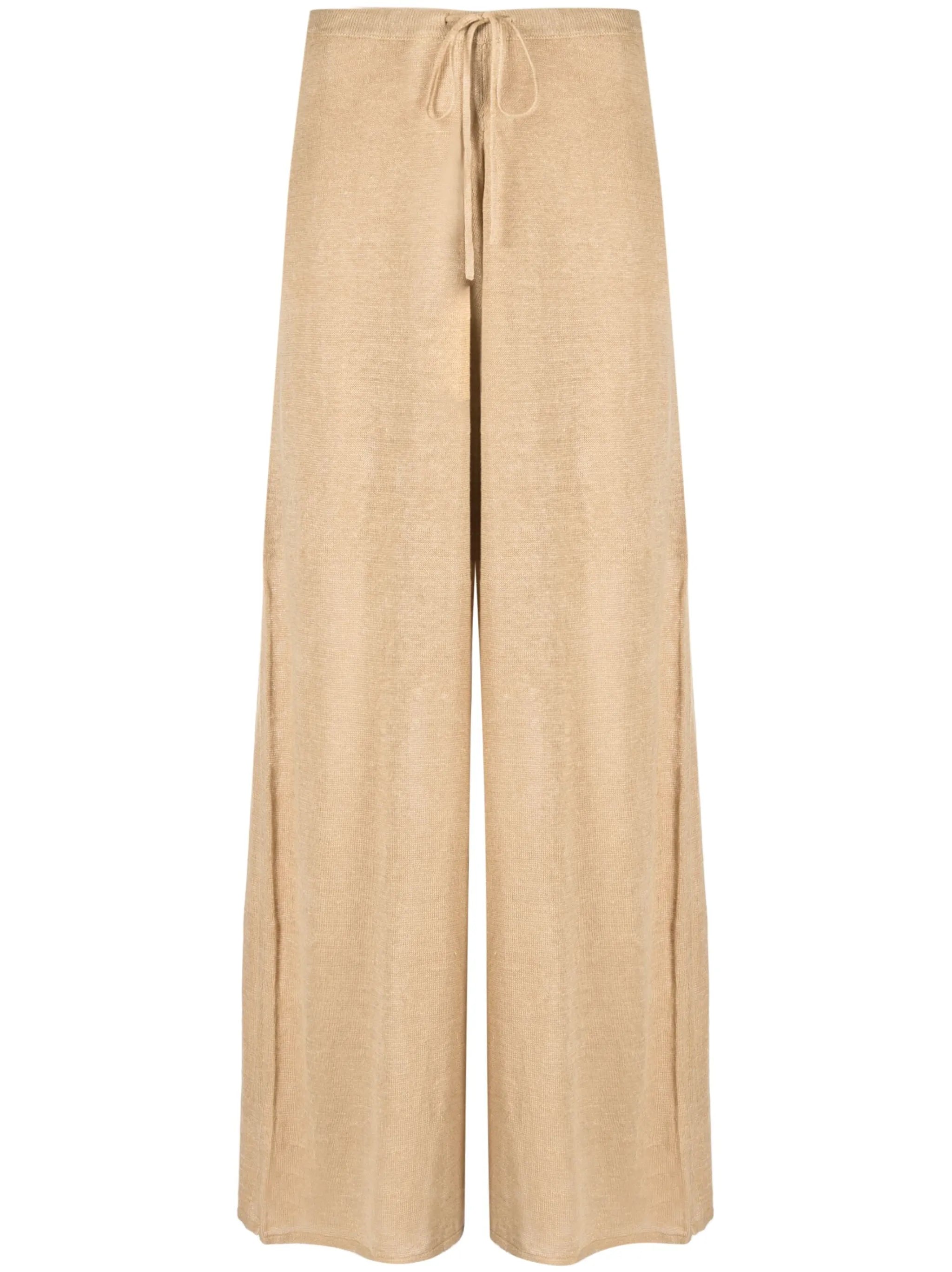 wide-leg linen trousers