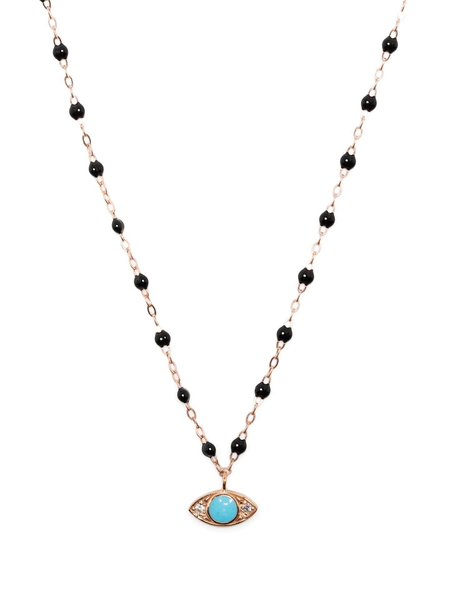 18kt rose gold Eye Sparkle turquoise and diamond necklace