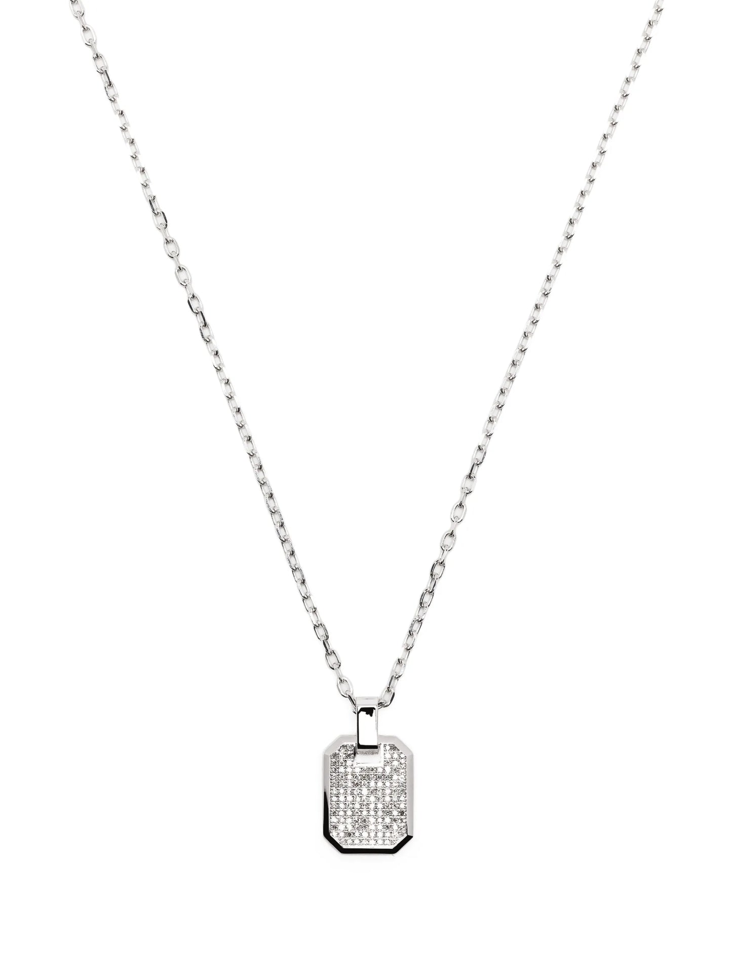 crystal-embellished rolo-chain necklace
