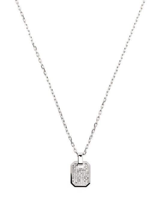 crystal-embellished rolo-chain necklace
