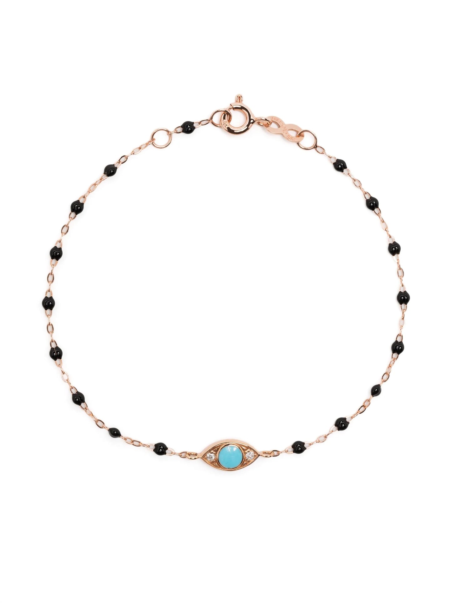18kt yellow gold Evil Eye turquoise and diamond bracelet
