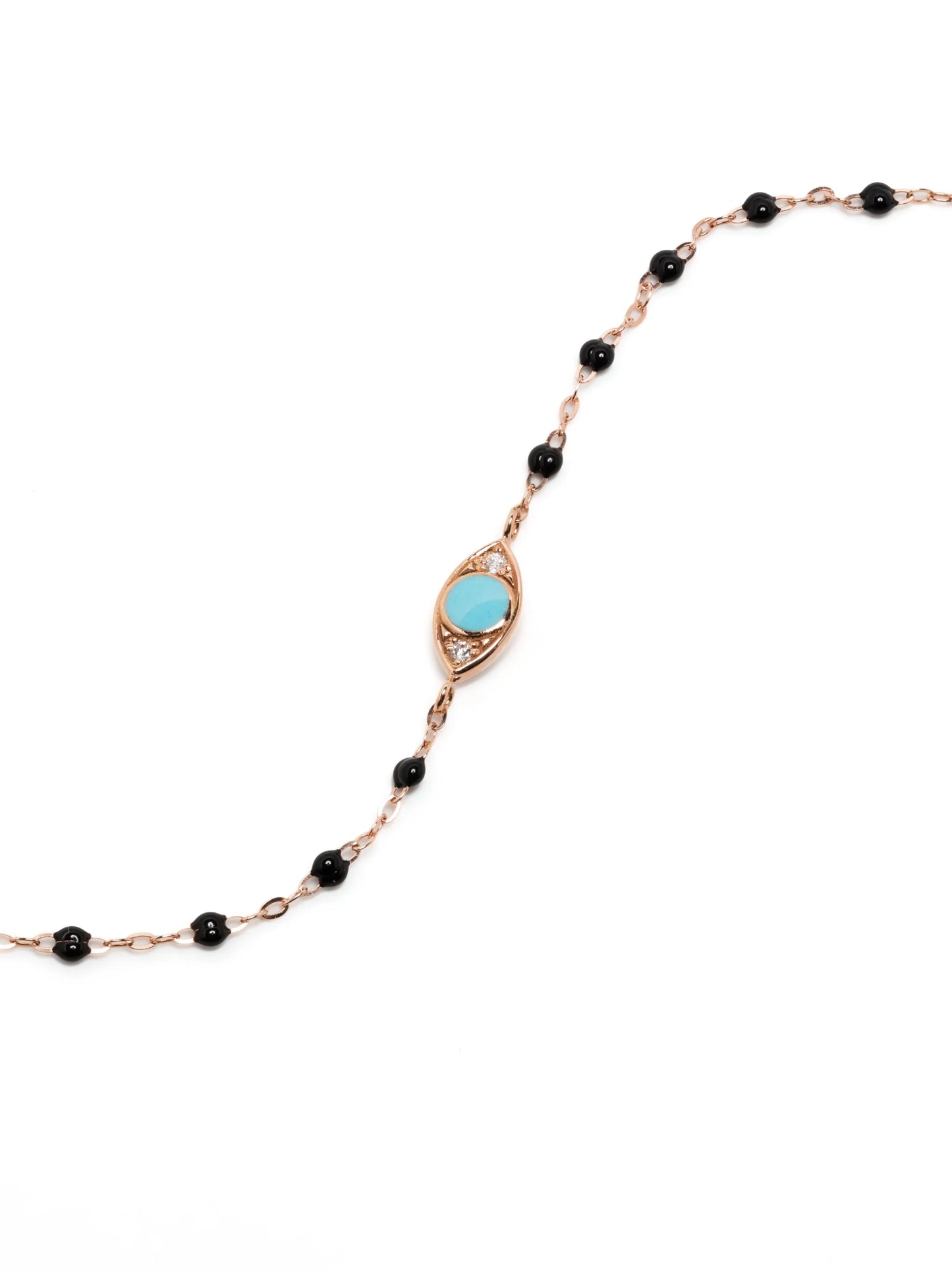 18kt yellow gold Evil Eye turquoise and diamond bracelet