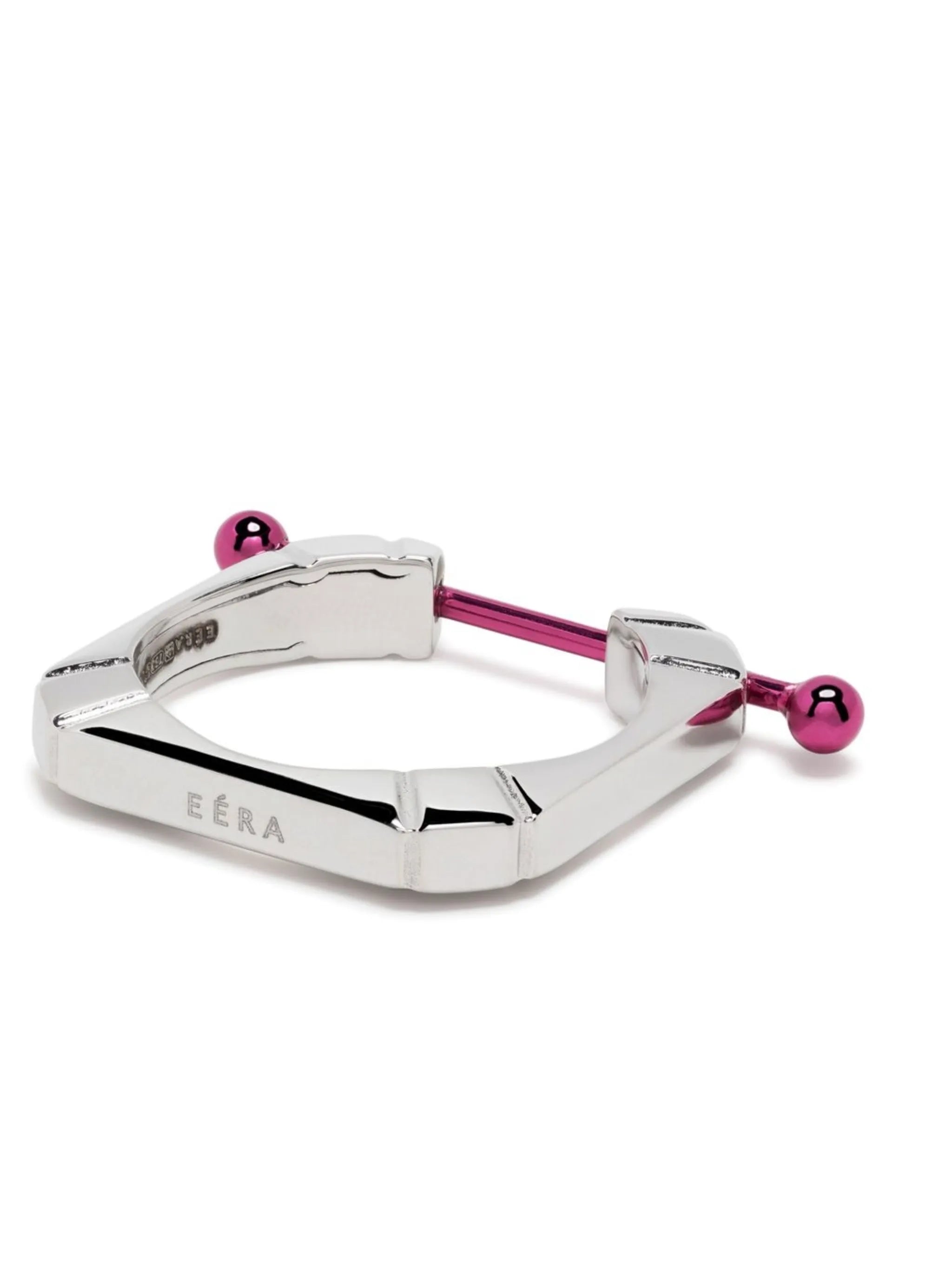 18kt white gold Square Hug ring