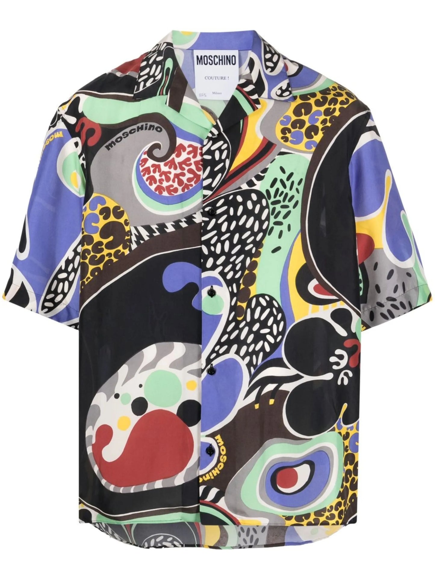 graphic-print Cuban shirt