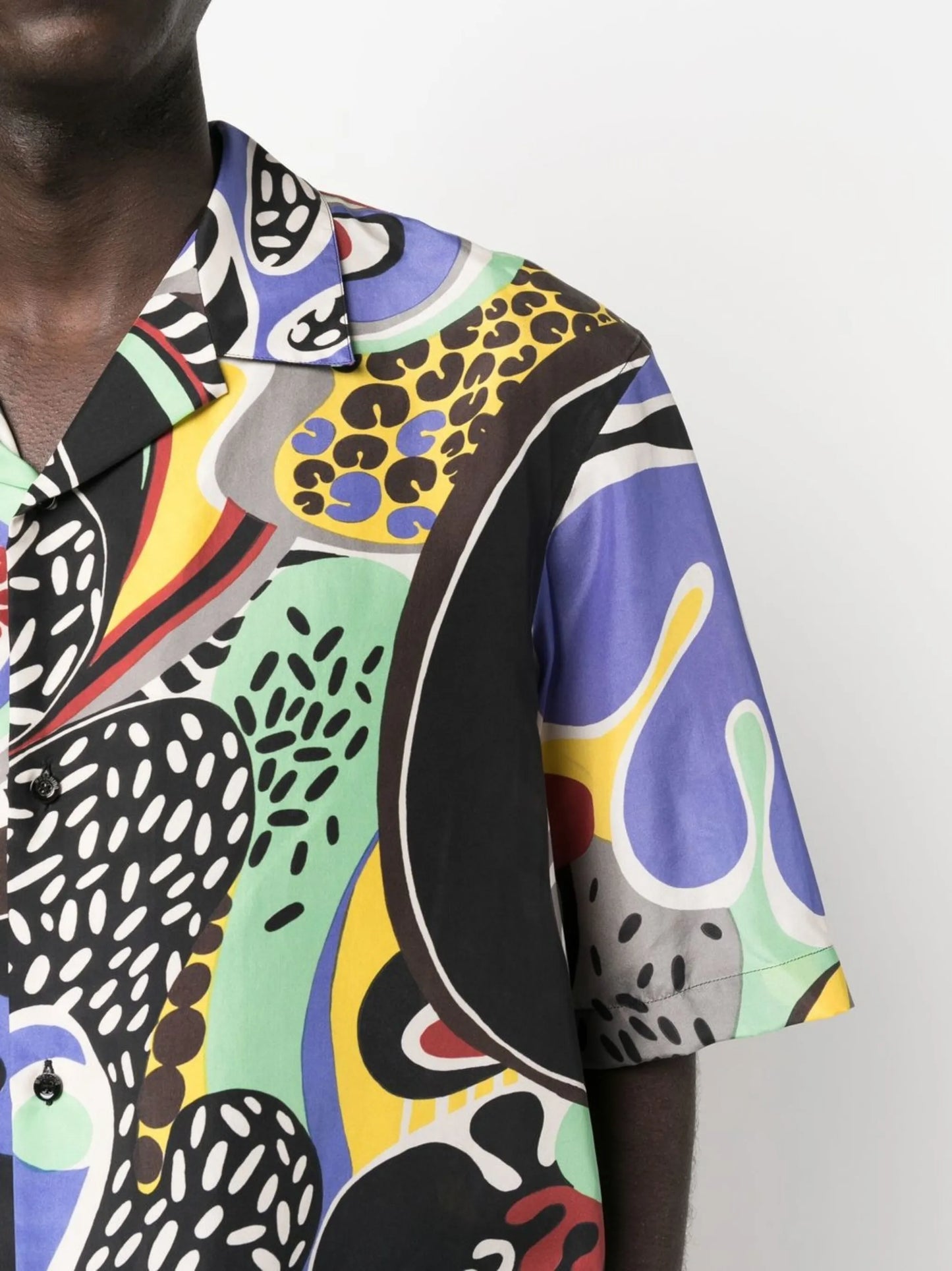 graphic-print Cuban shirt