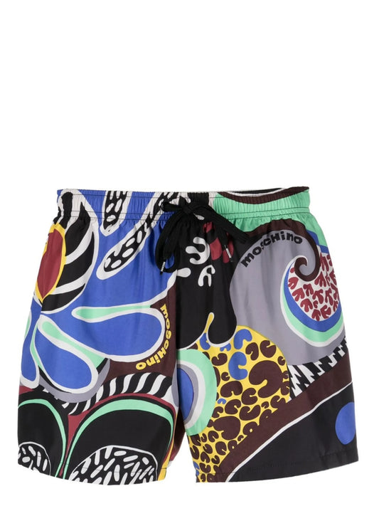 all-over graphic-print swim shorts