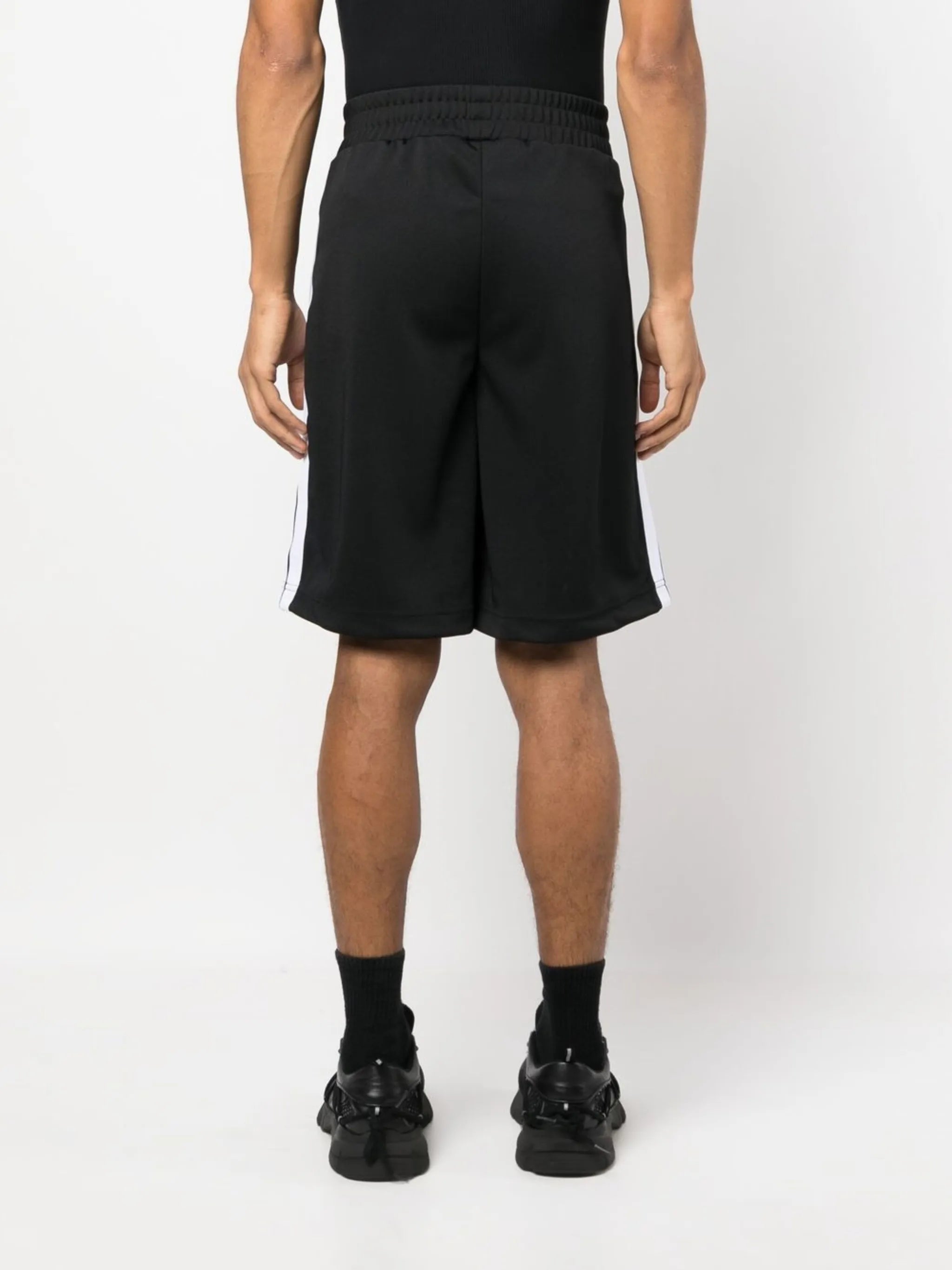 logo-print track shorts