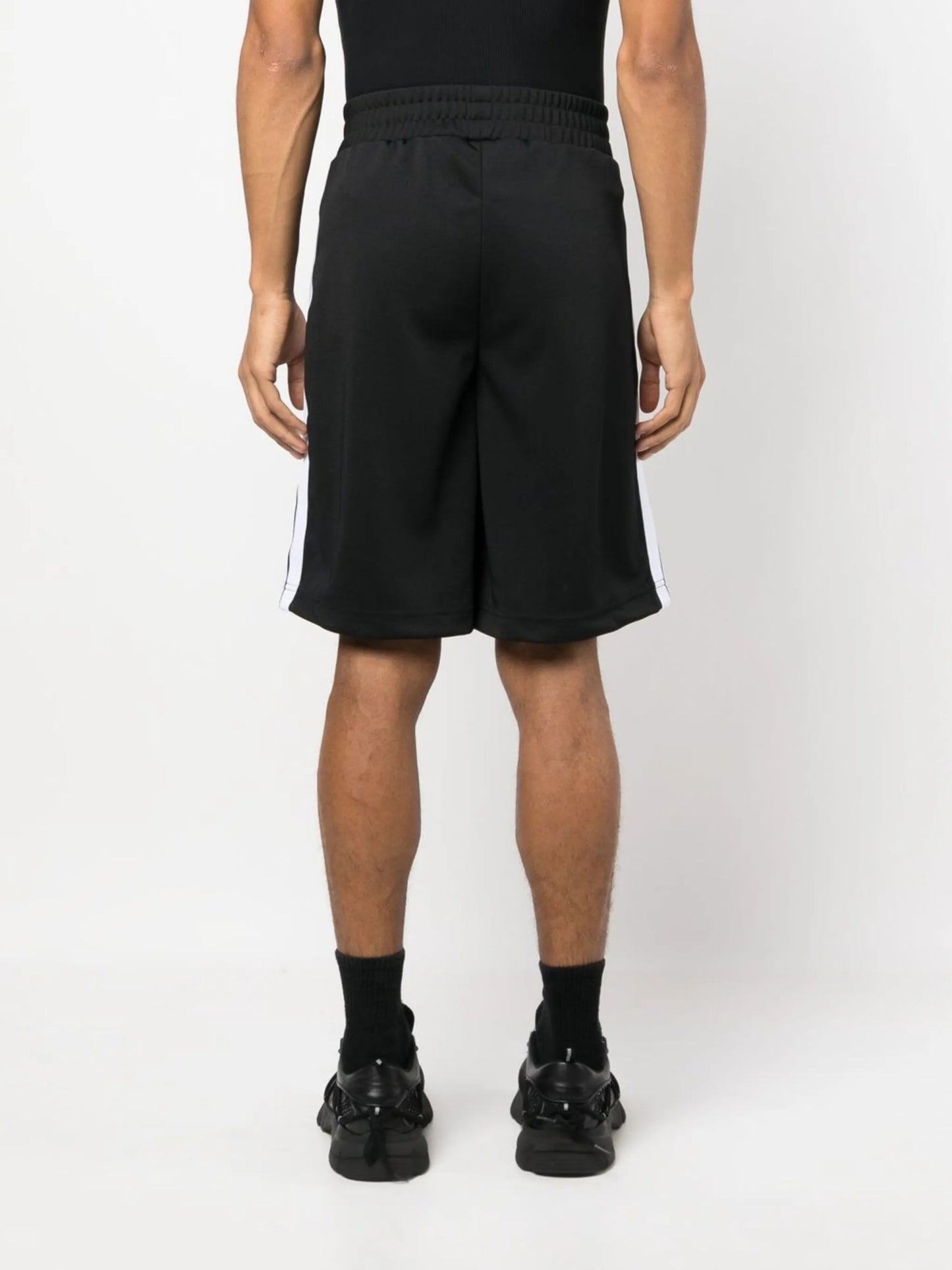 logo-print track shorts