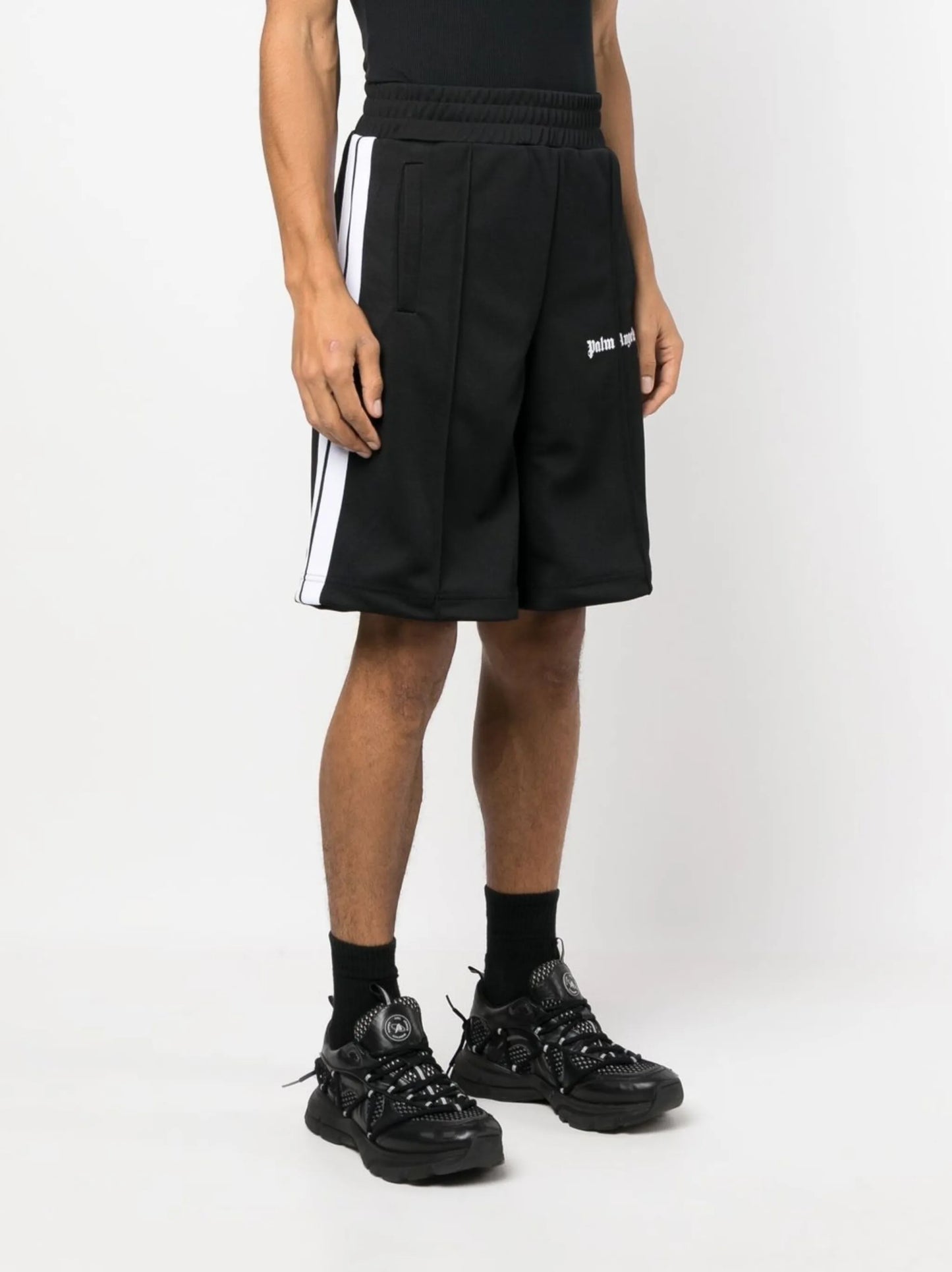 logo-print track shorts