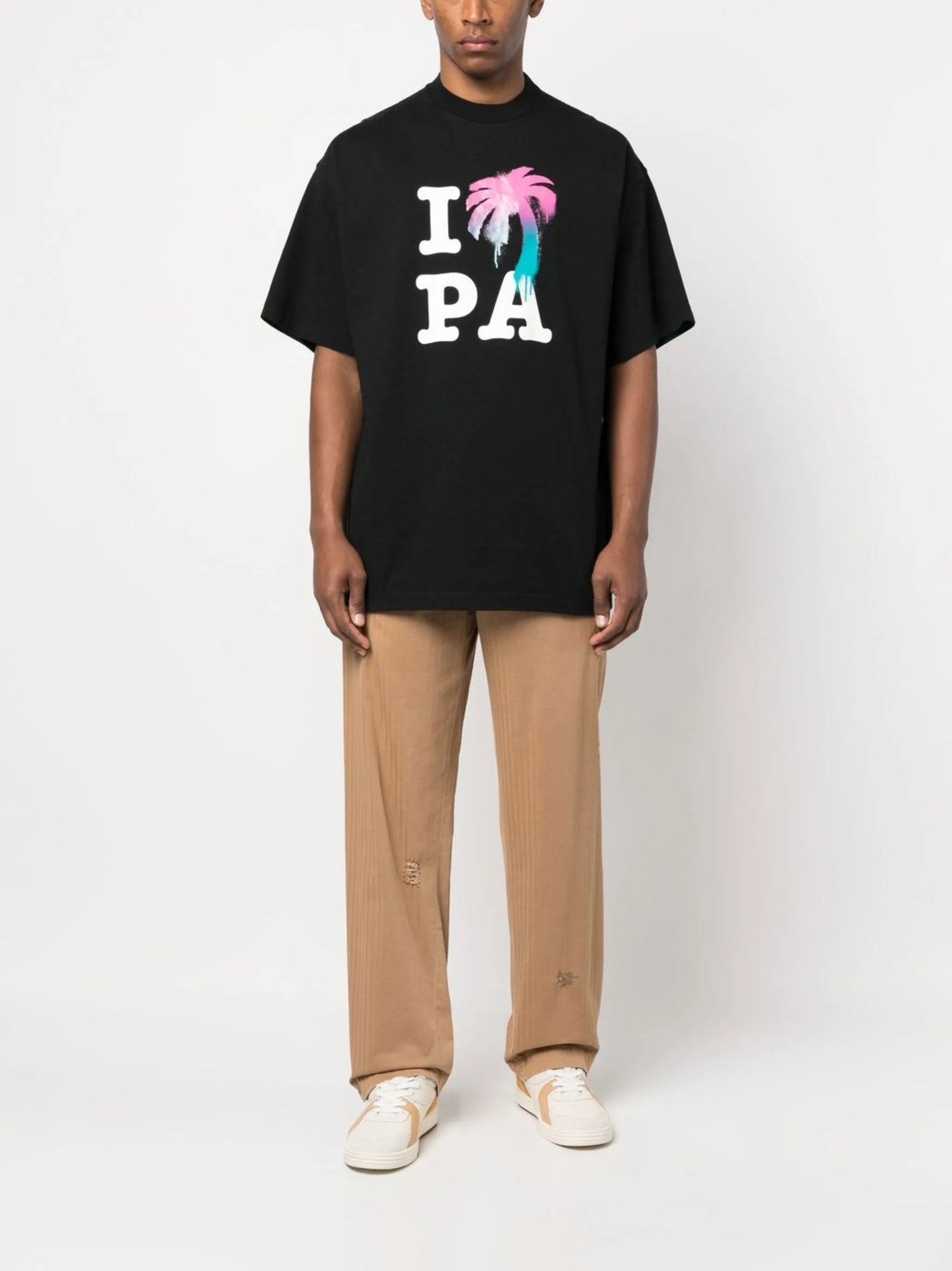 logo-print organic cotton T-shirt