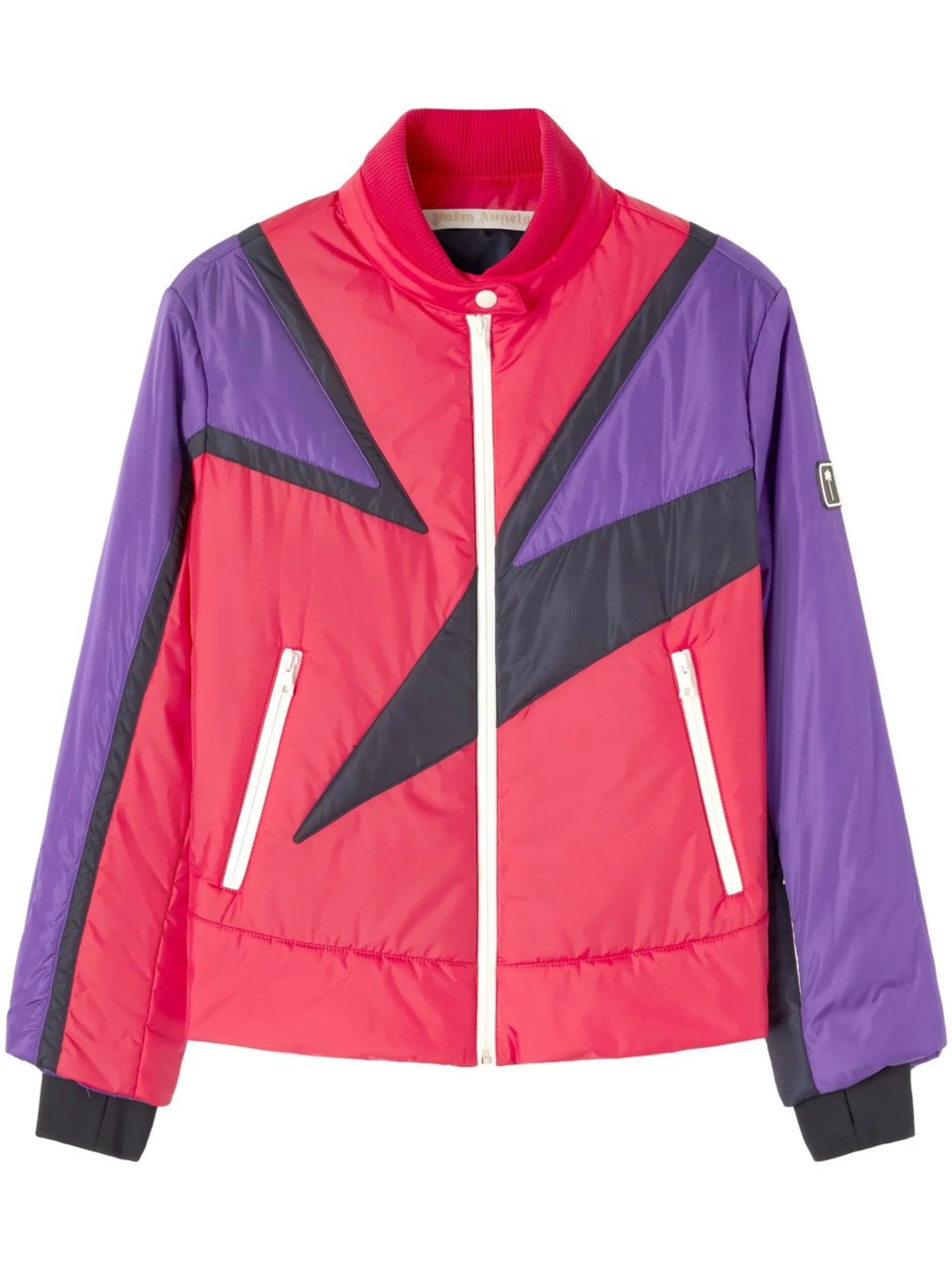 Thunderbolt colour-block ski jacket