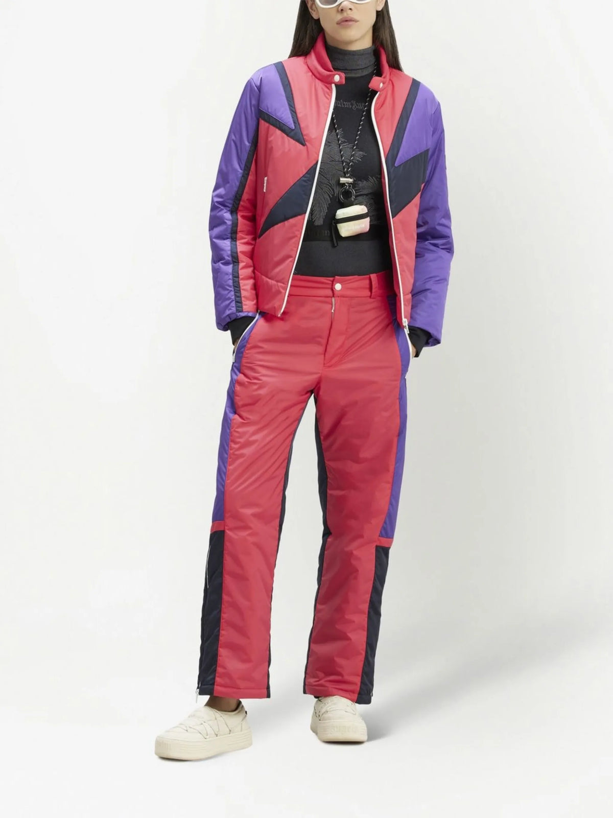 Thunderbolt colour-block ski trousers