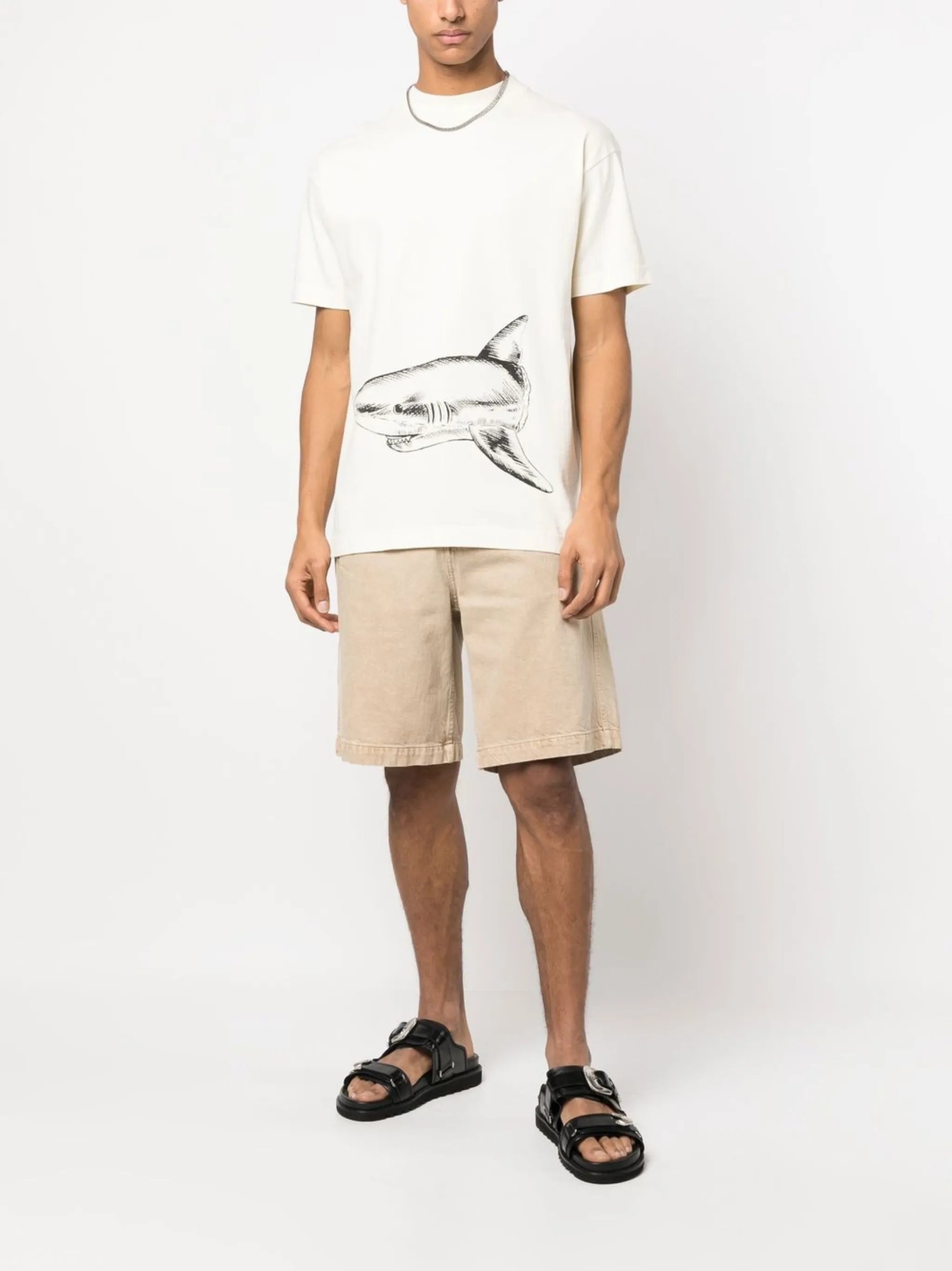 Broken Shark-print T-shirt