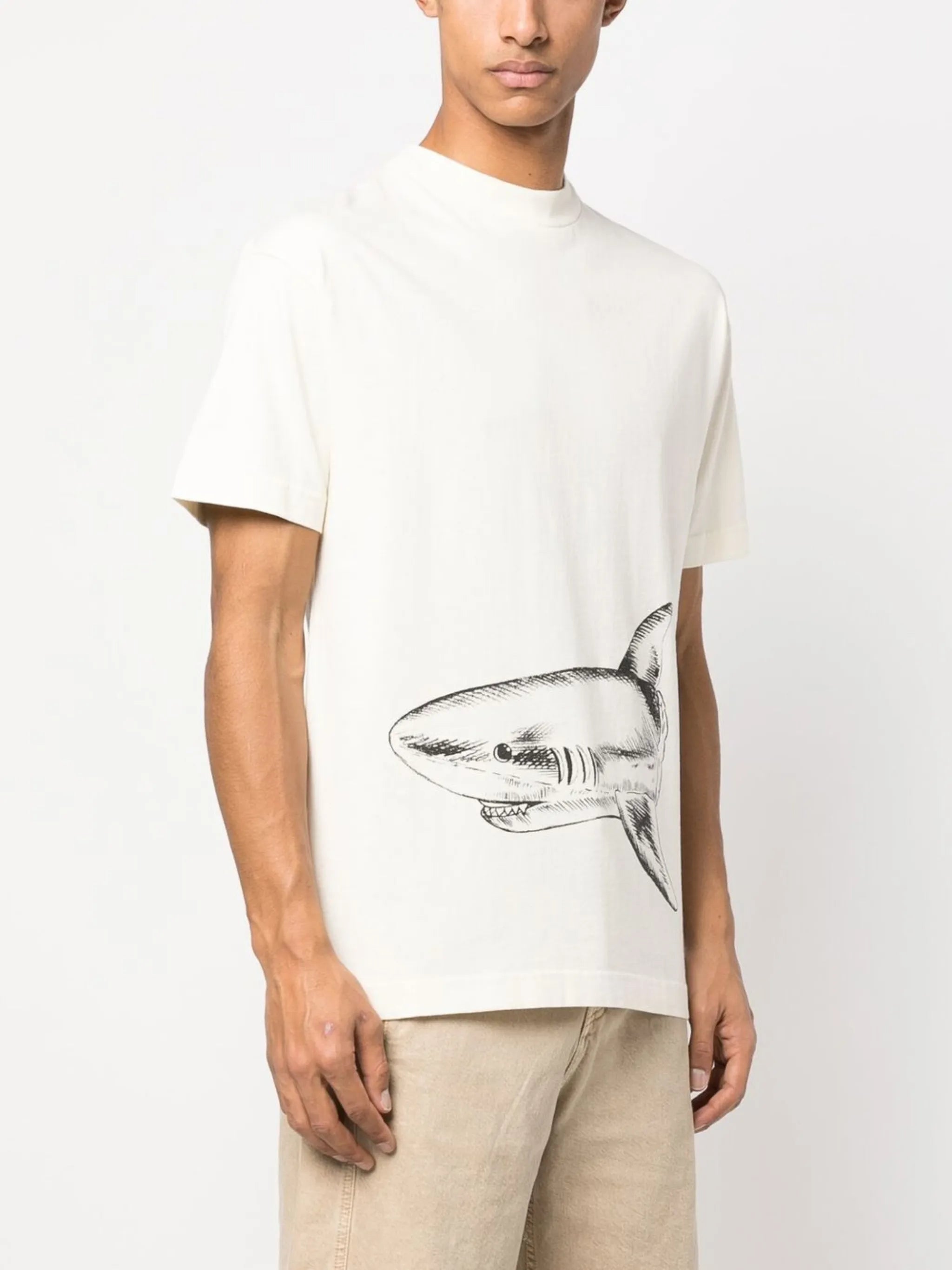 Broken Shark-print T-shirt