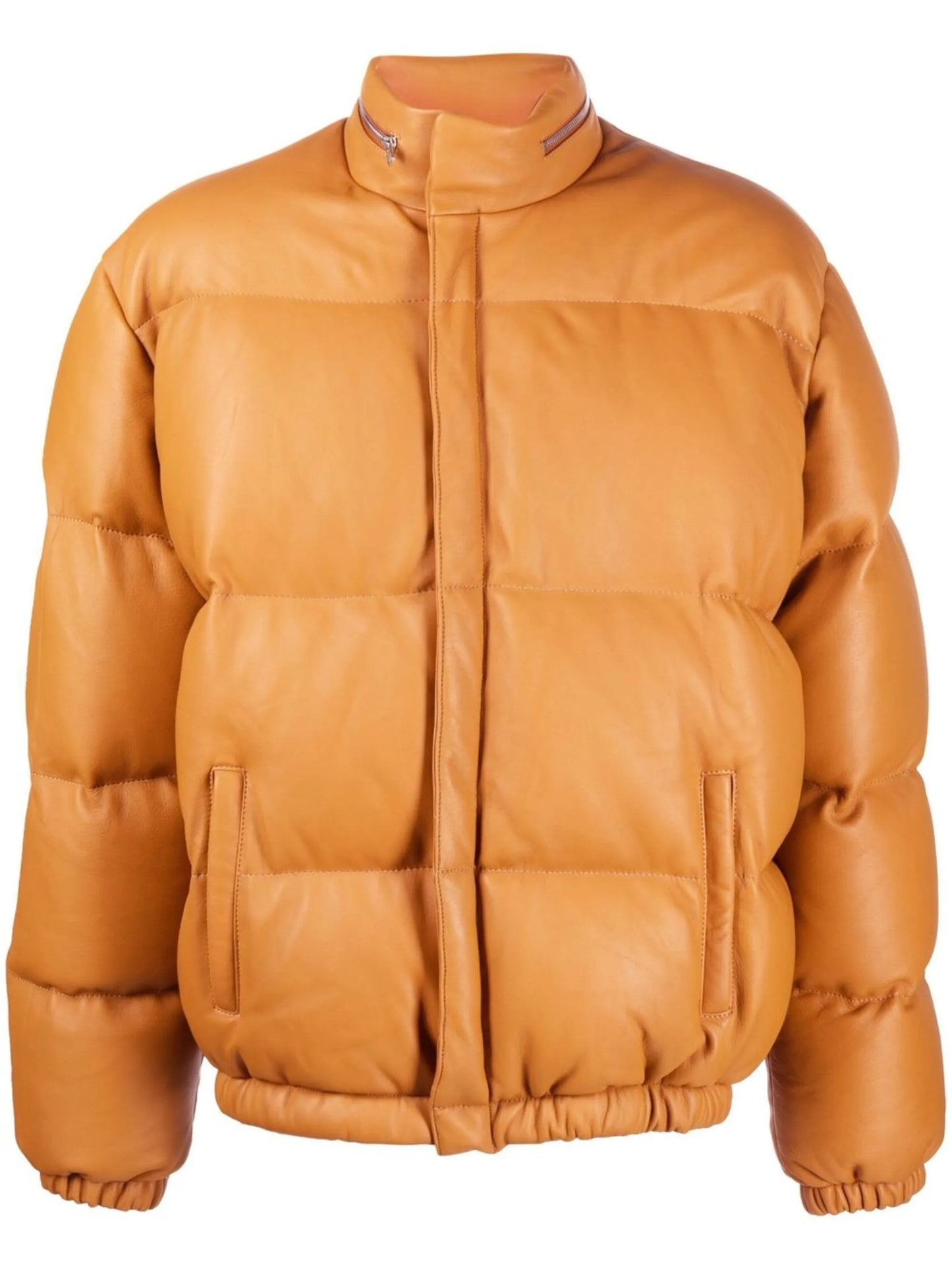 lambskin padded jacket