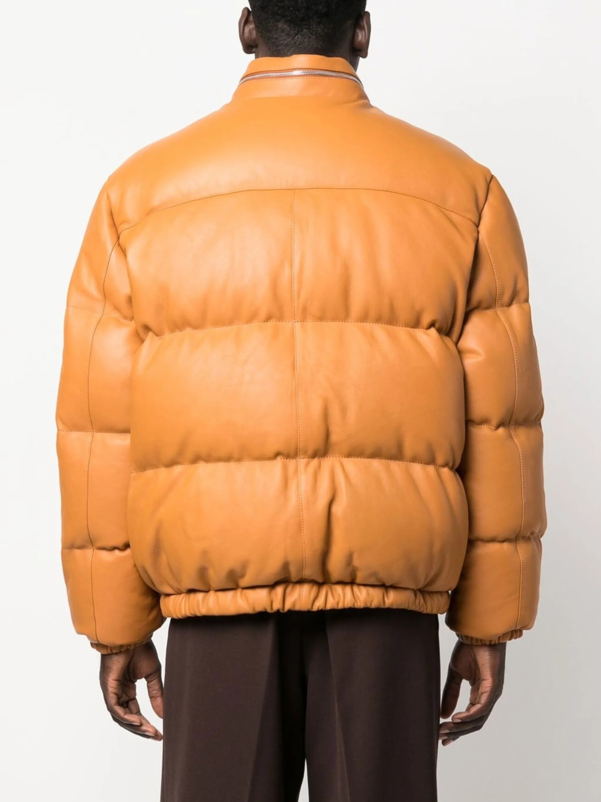 lambskin padded jacket