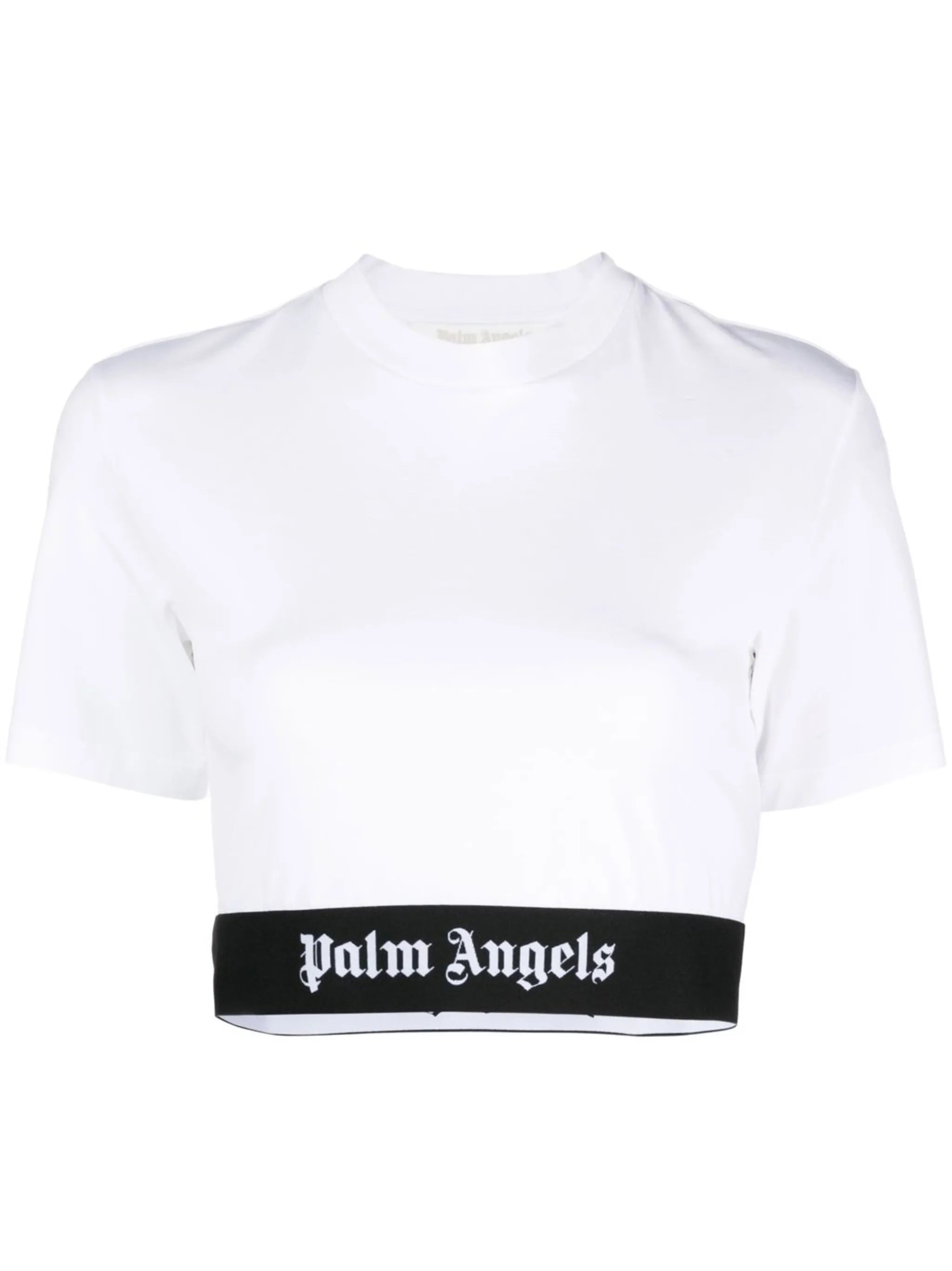 logo-underband cropped T-shirt