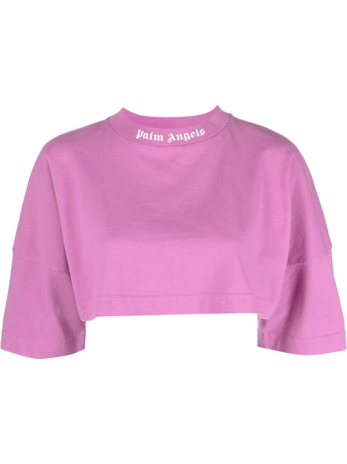 logo-print cropped T-shirt