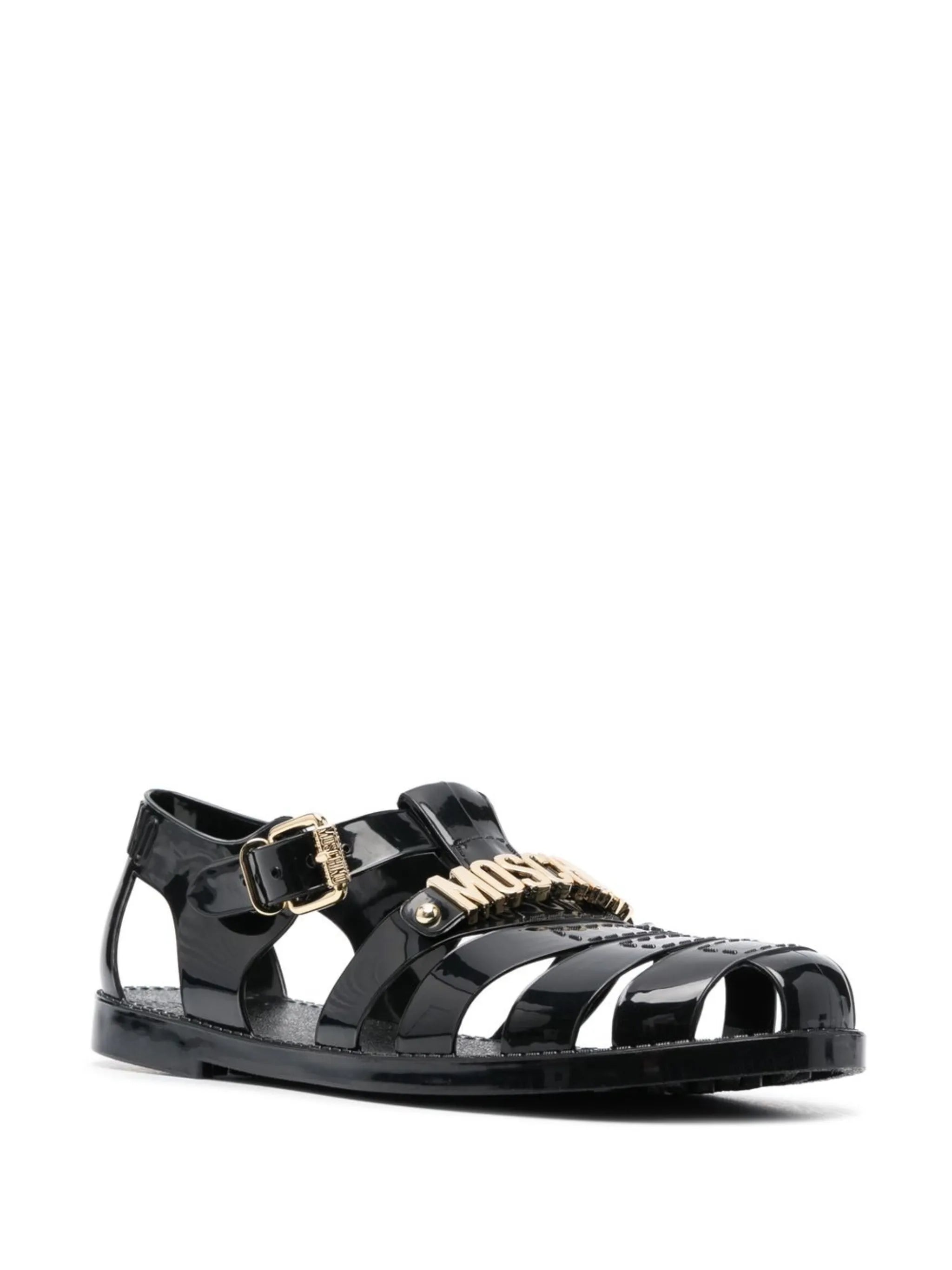 logo-plaque strappy sandals