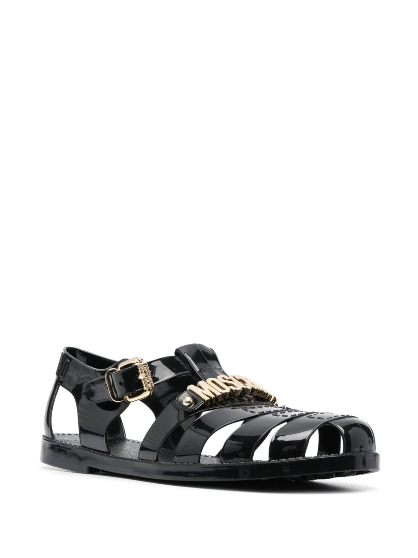 logo-plaque strappy sandals