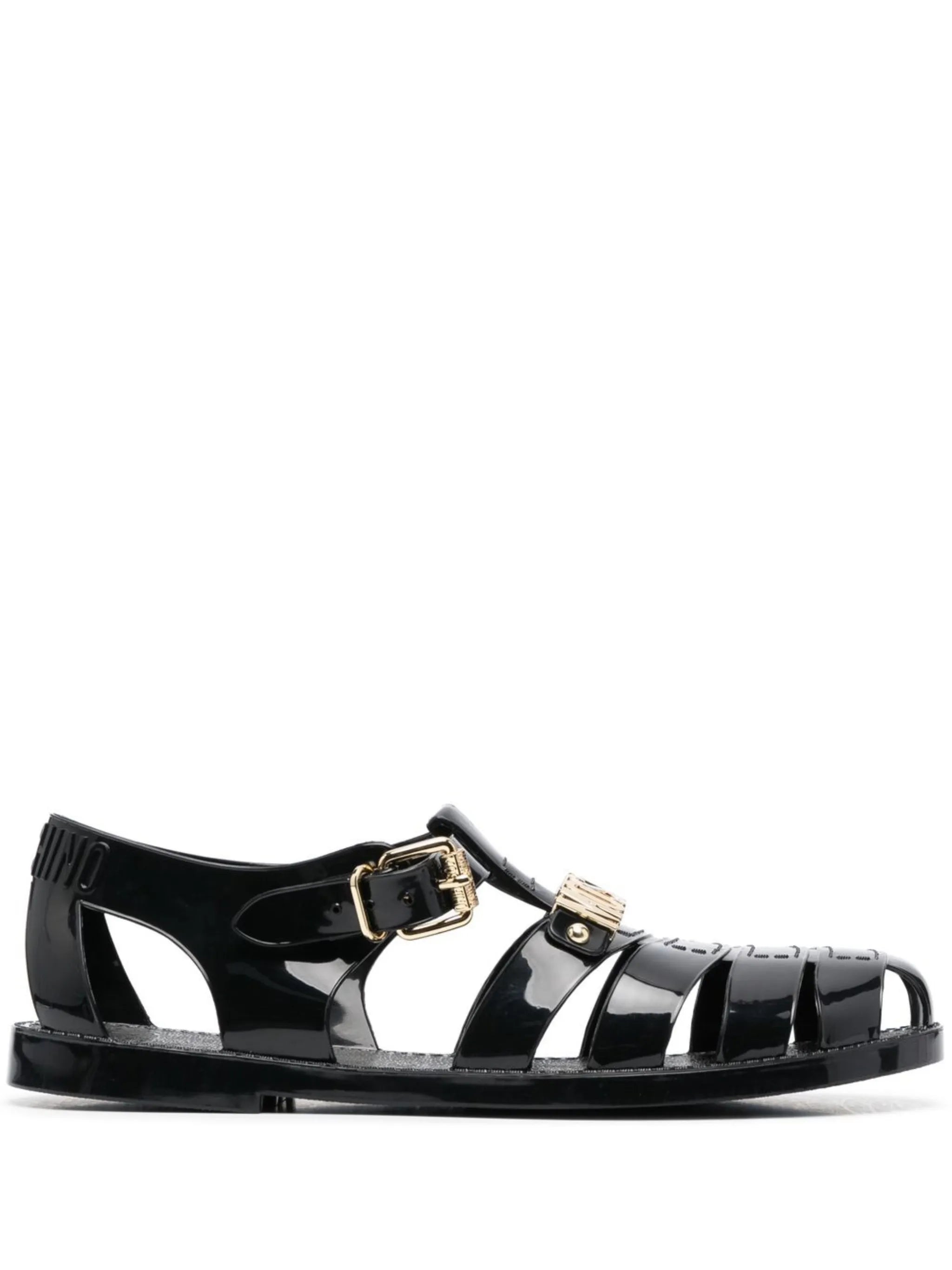 logo-plaque strappy sandals