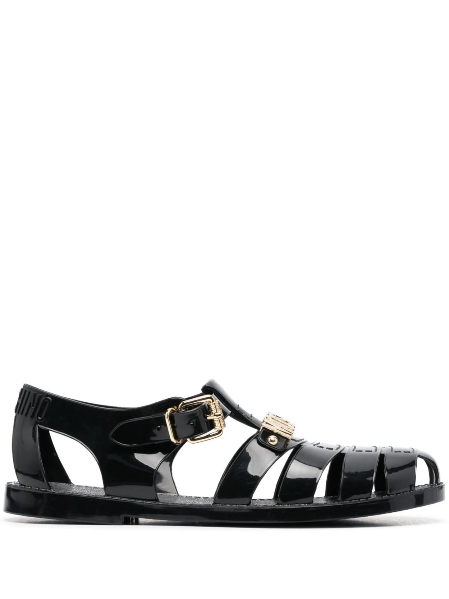 logo-plaque strappy sandals