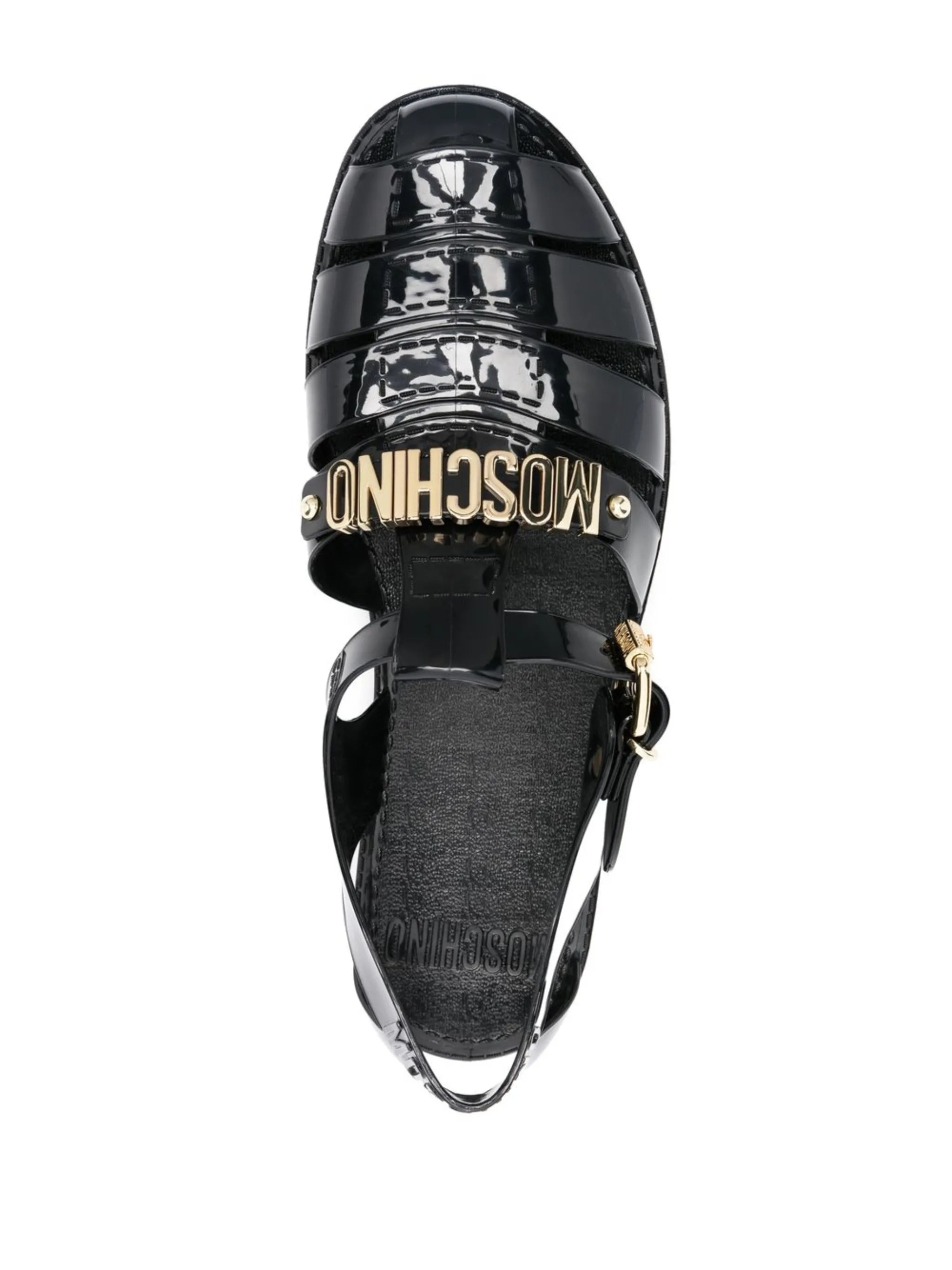 logo-plaque strappy sandals