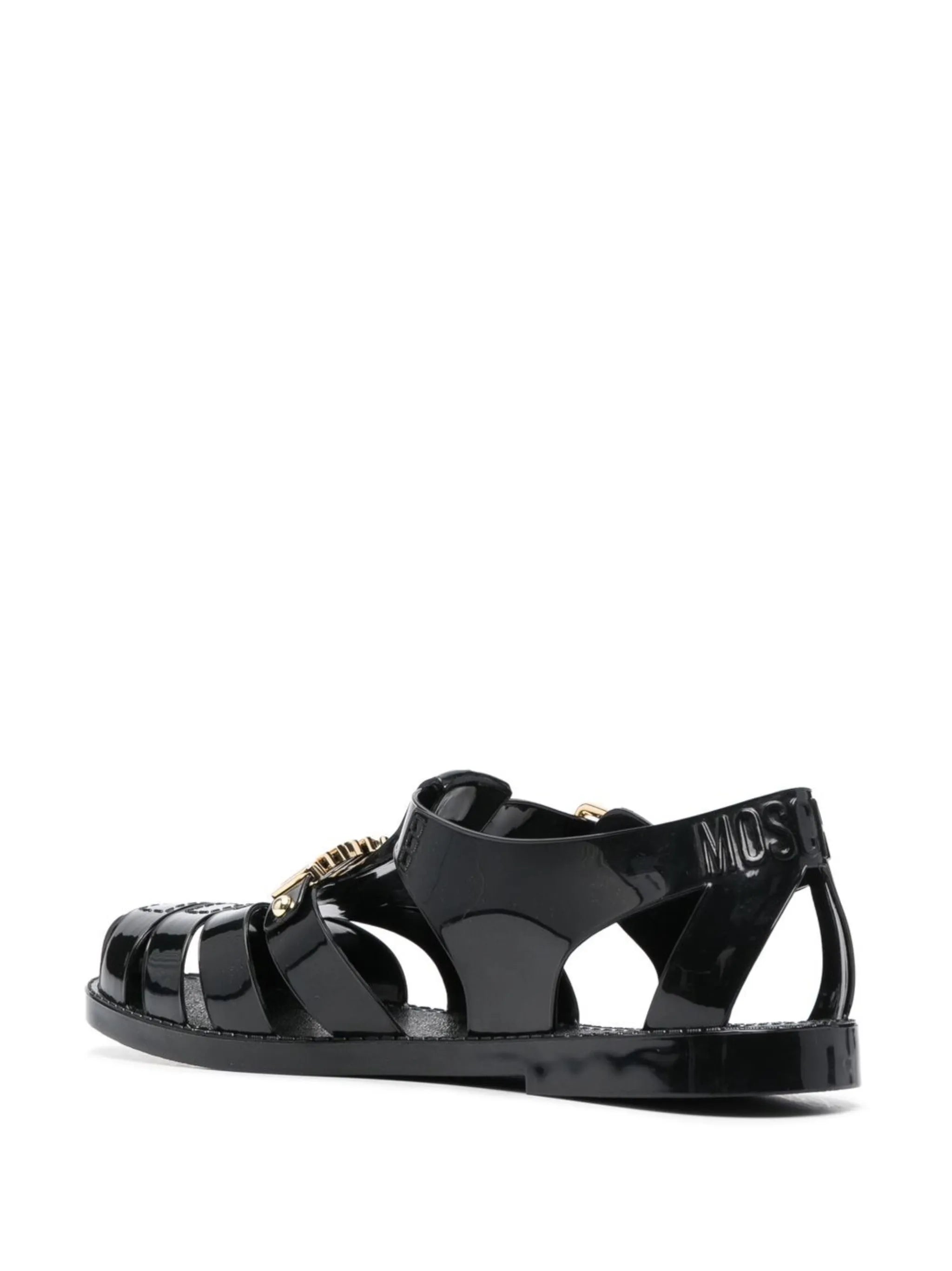 logo-plaque strappy sandals