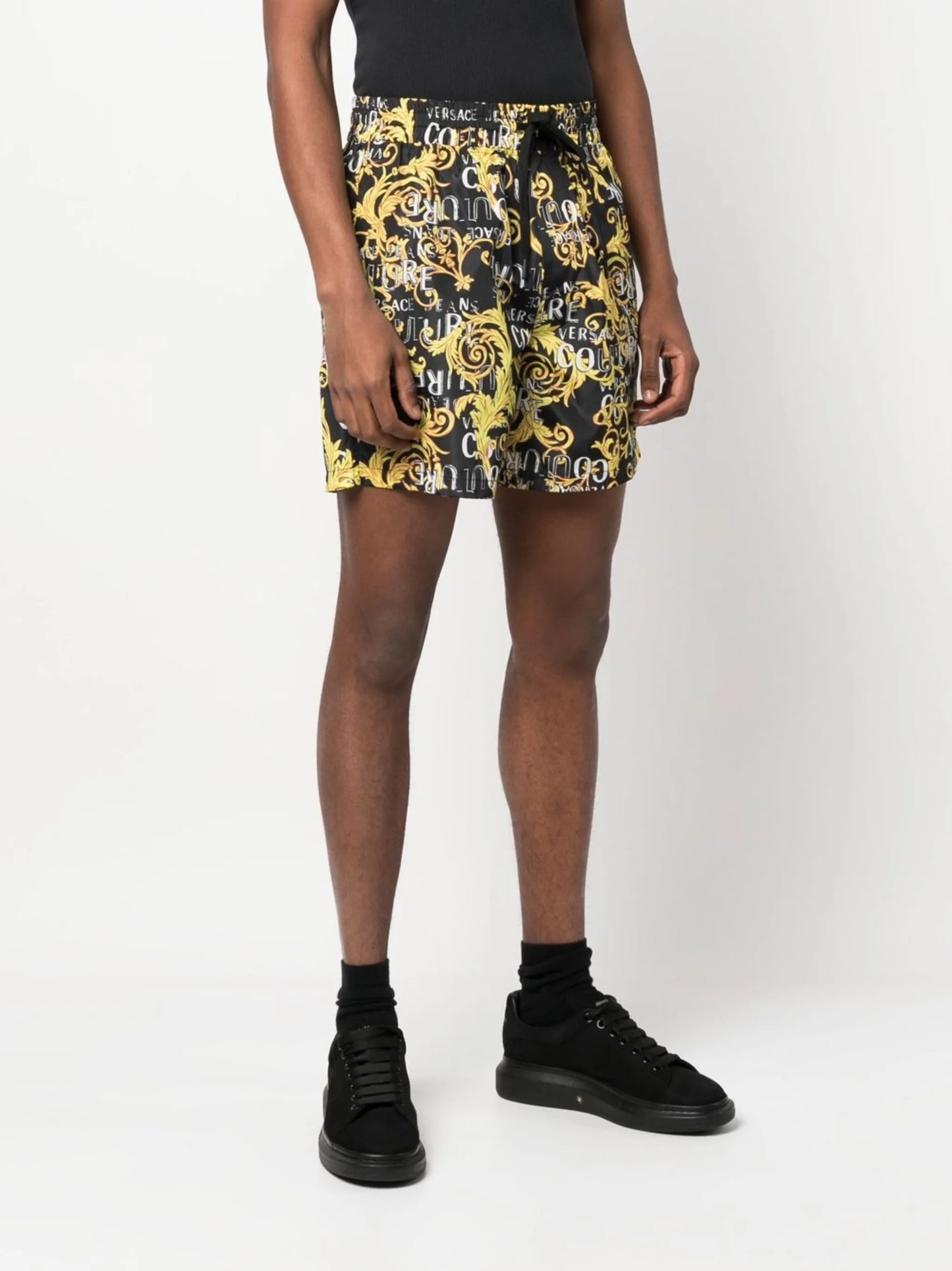 baroque-print swim shorts