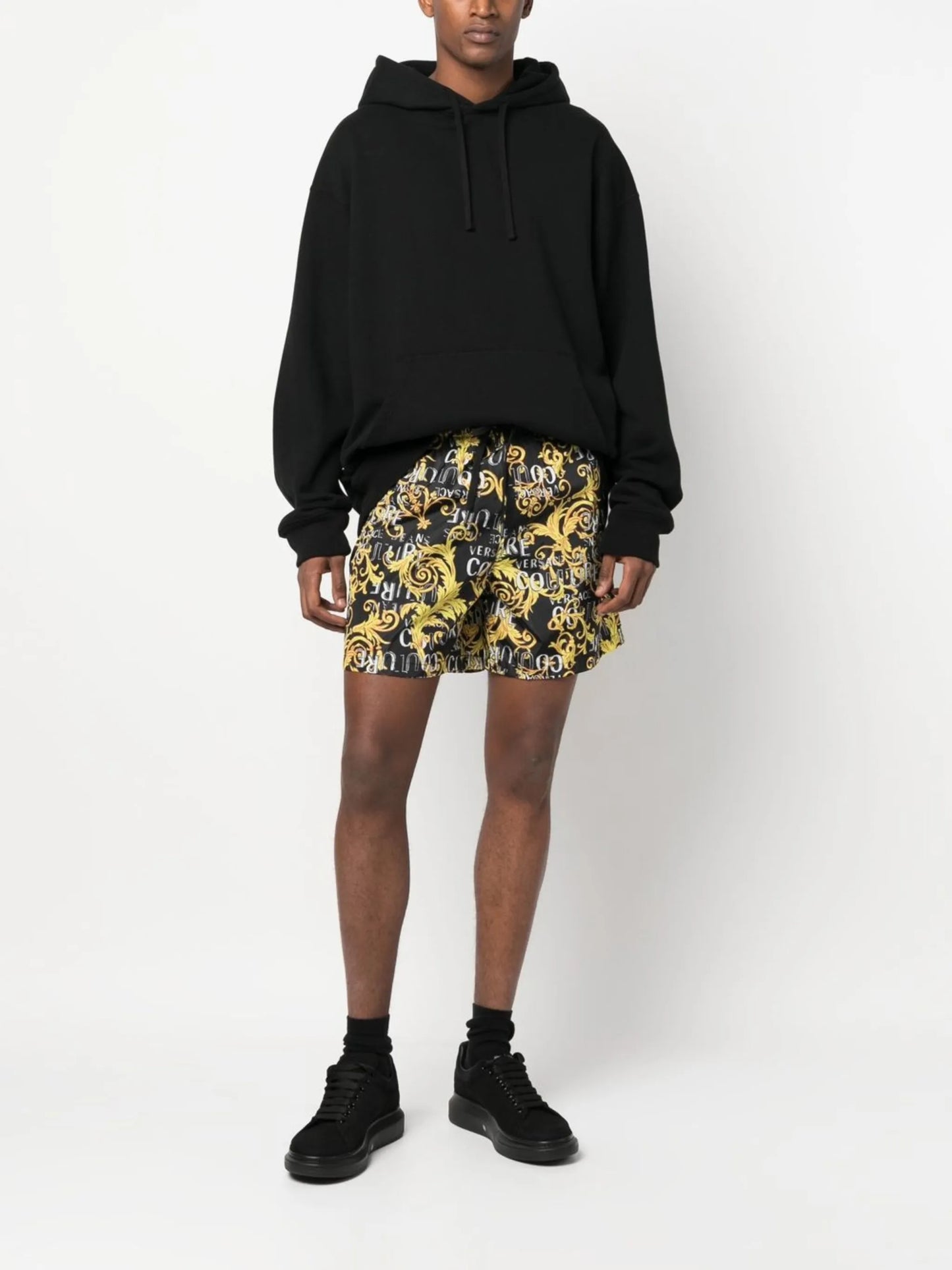 baroque-print swim shorts