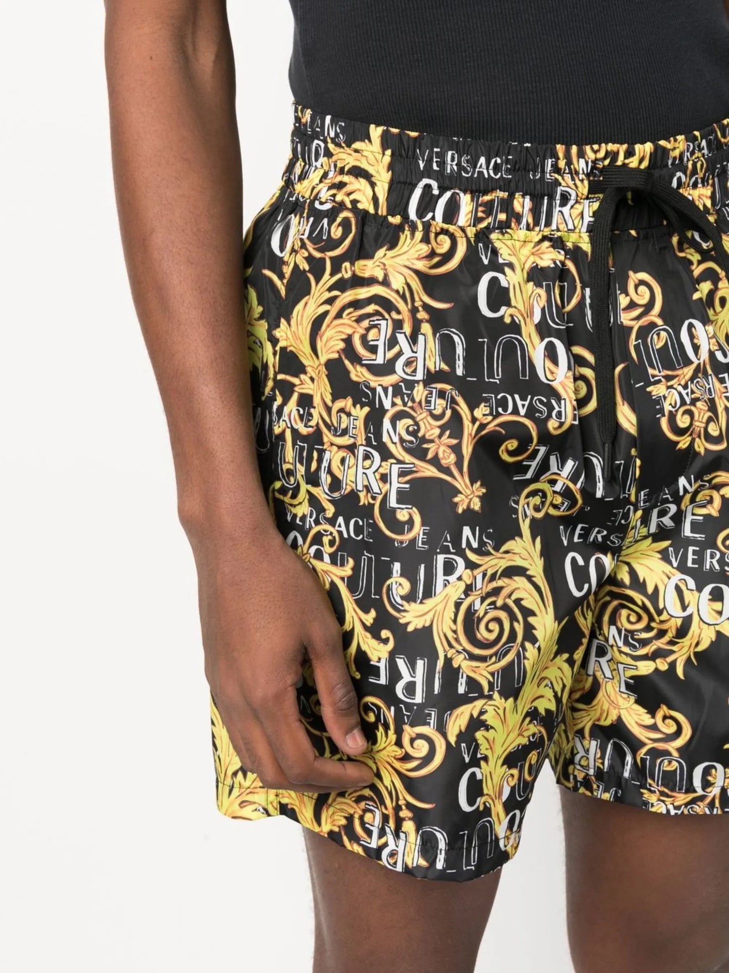 baroque-print swim shorts