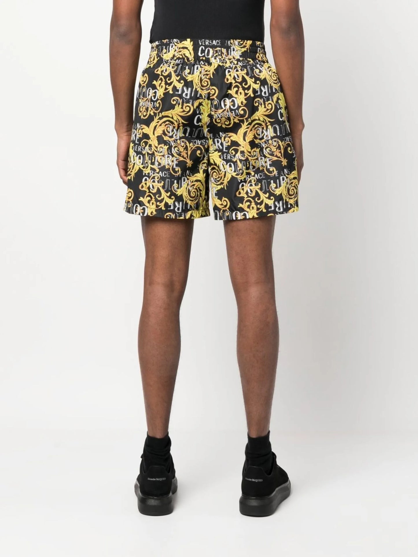 baroque-print swim shorts