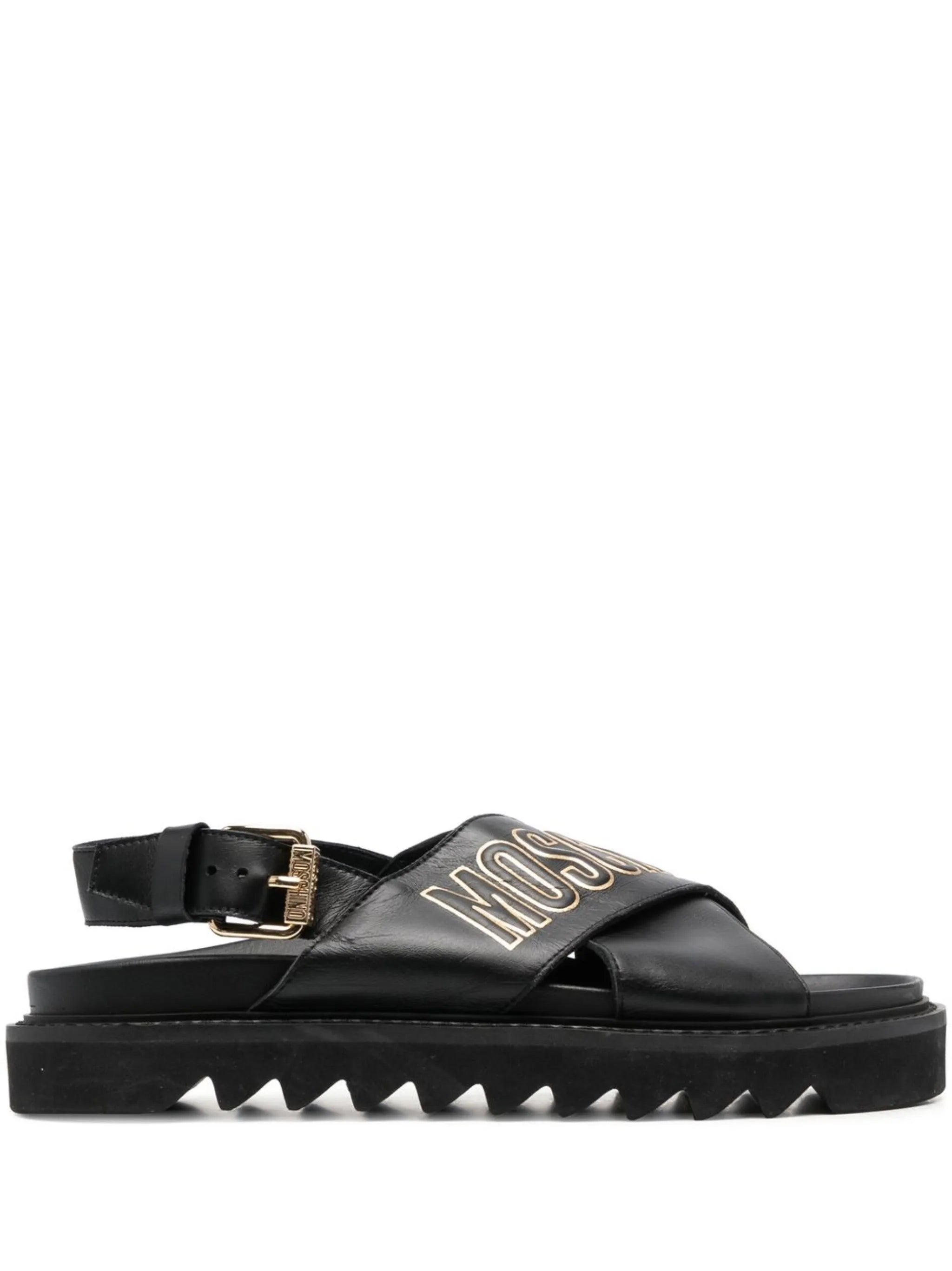 crossover logo-plaque sandals