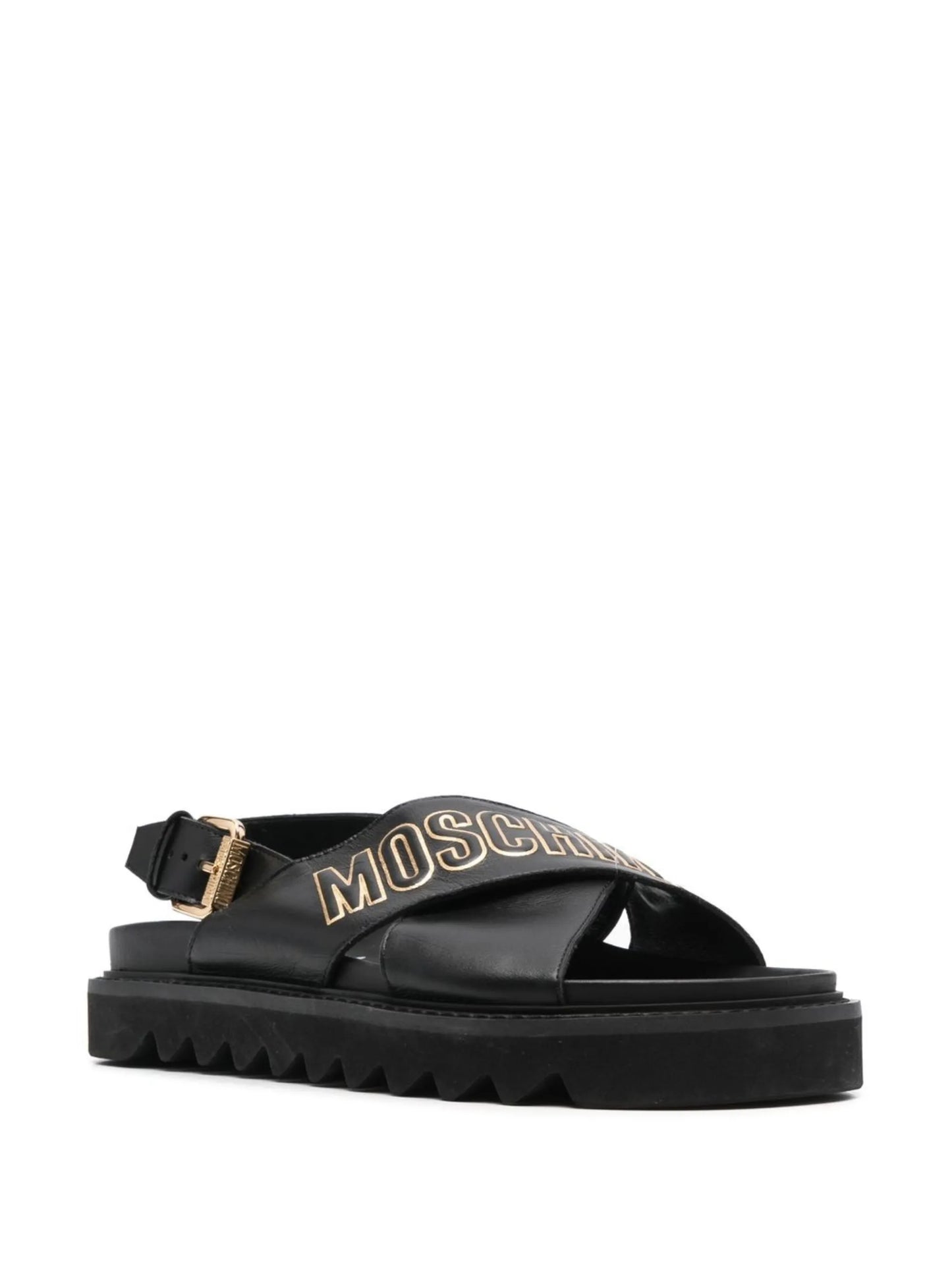 crossover logo-plaque sandals