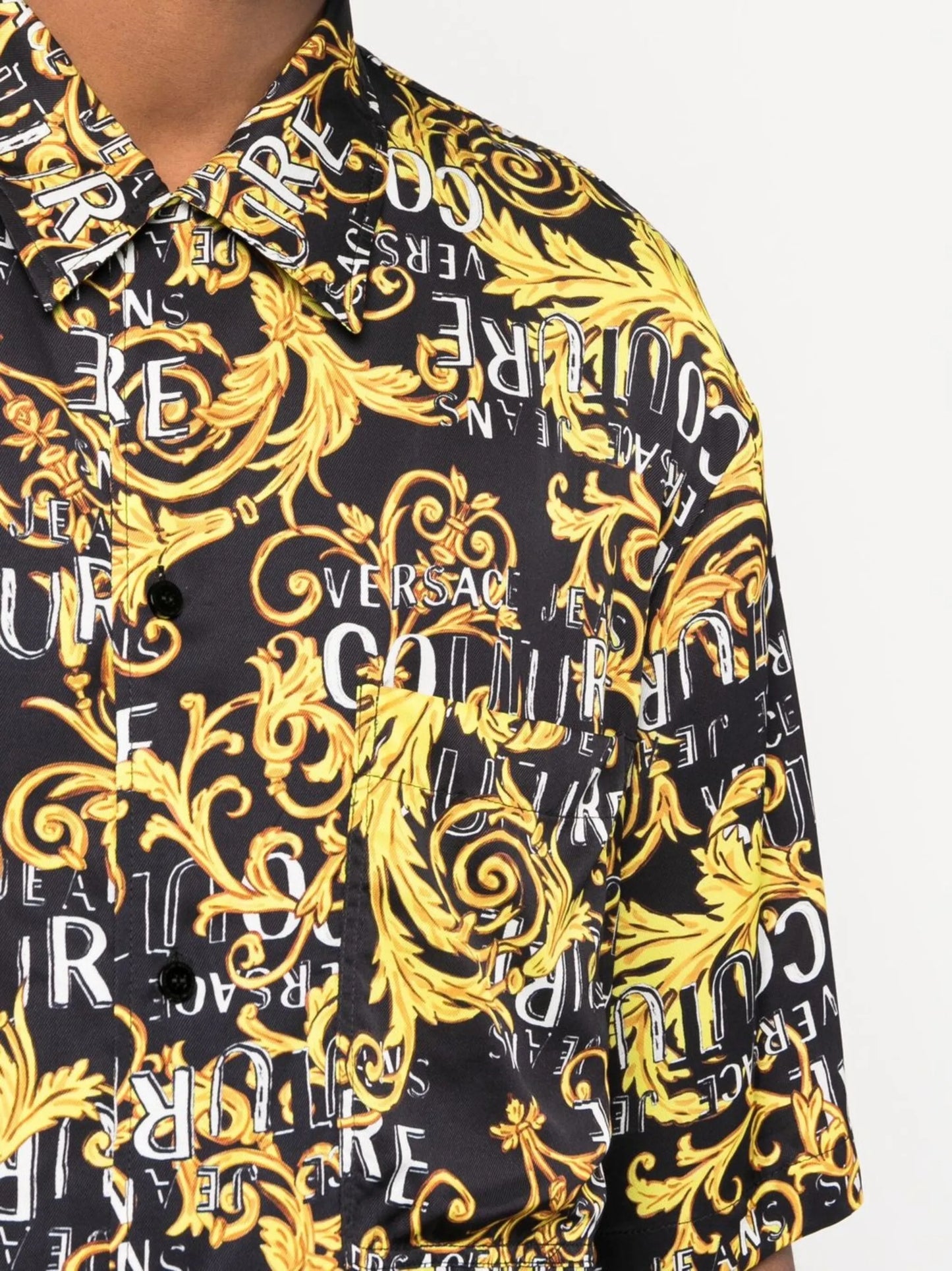 baroque-print short-sleeve shirt