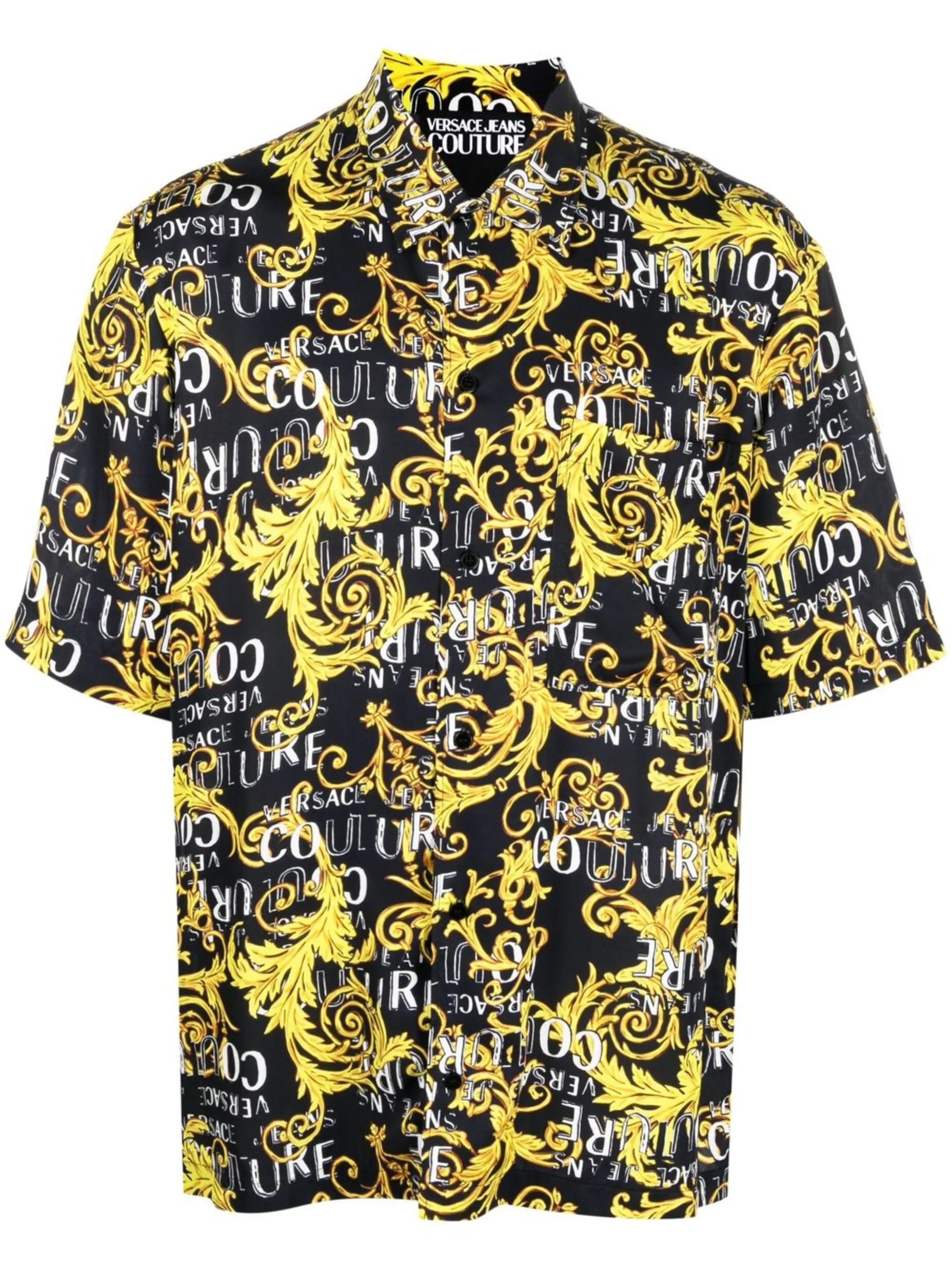 baroque-print short-sleeve shirt