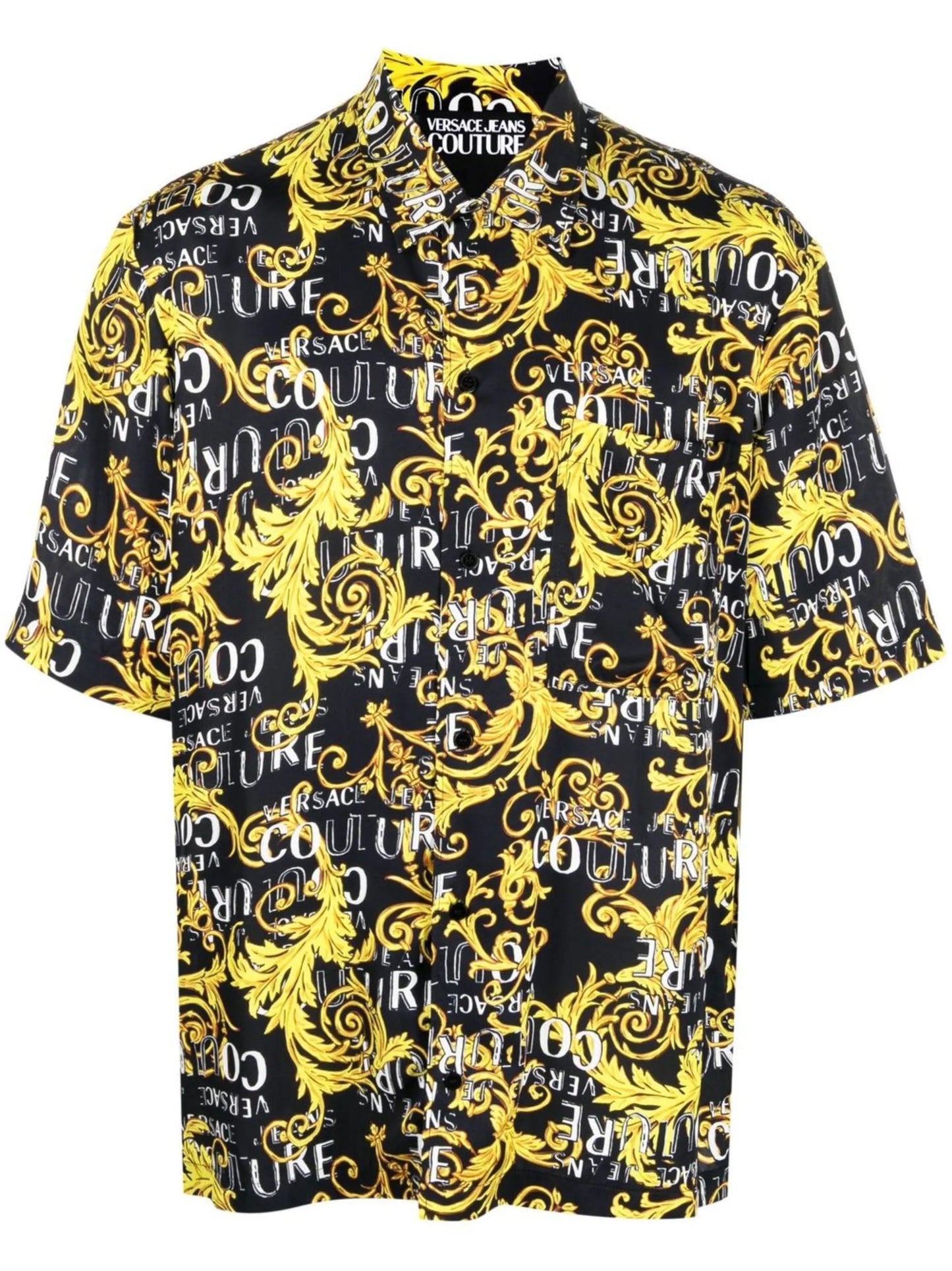 baroque-print short-sleeve shirt