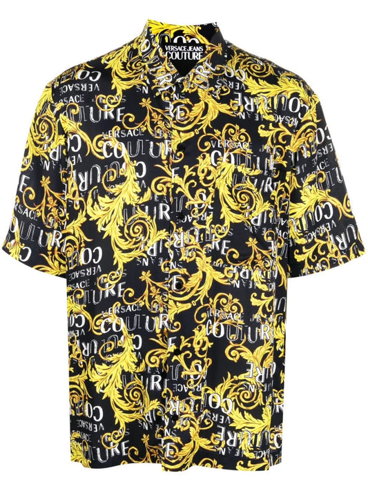 baroque-print short-sleeve shirt
