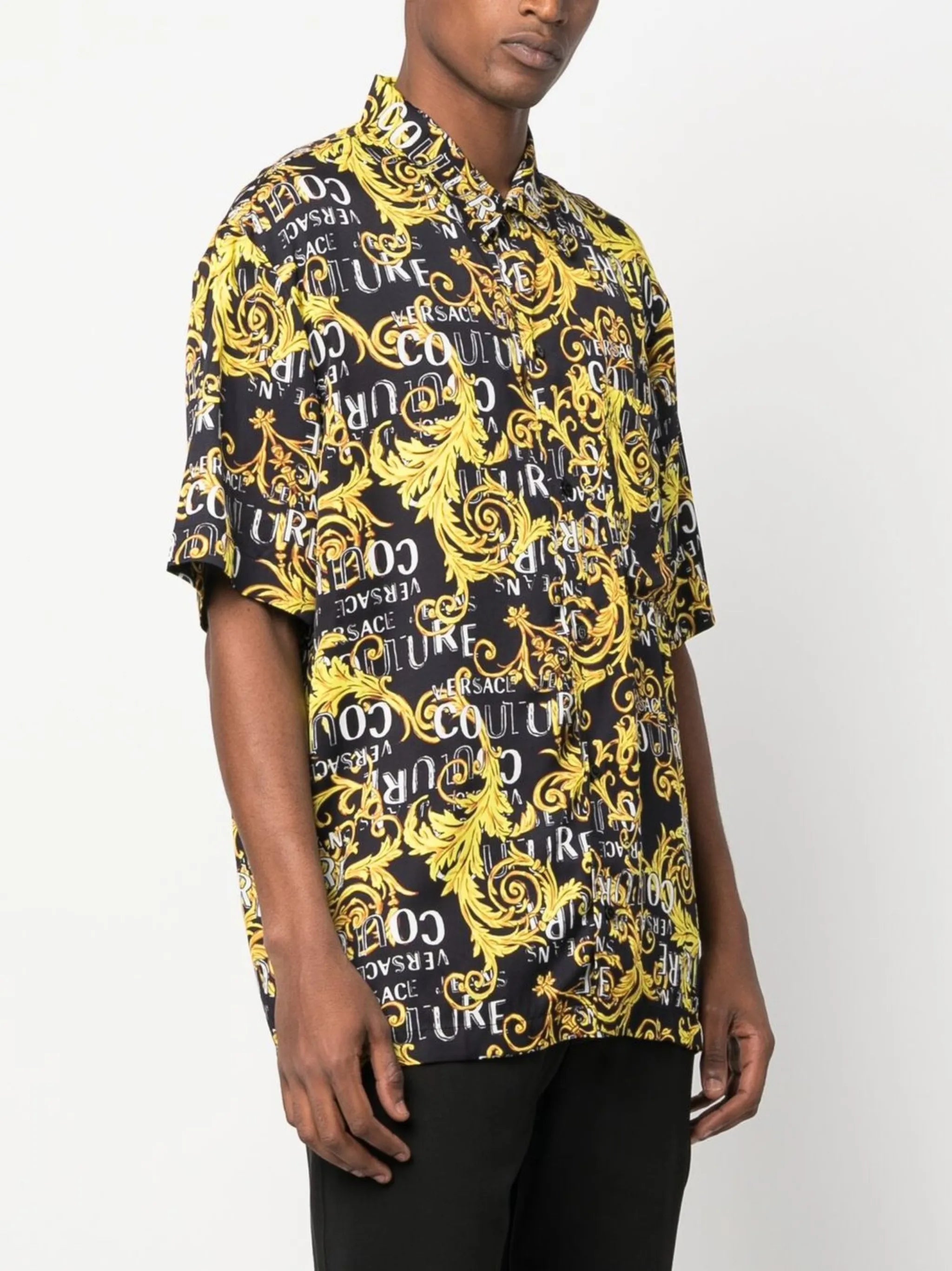 baroque-print short-sleeve shirt