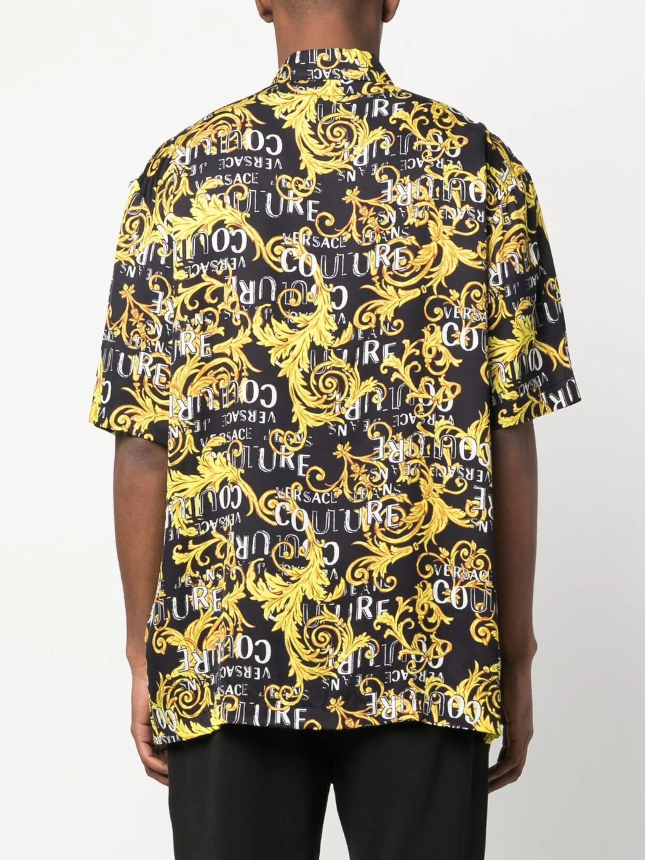 baroque-print short-sleeve shirt