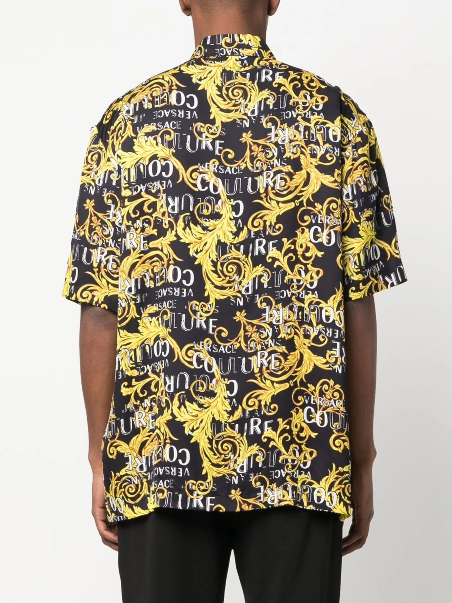 baroque-print short-sleeve shirt