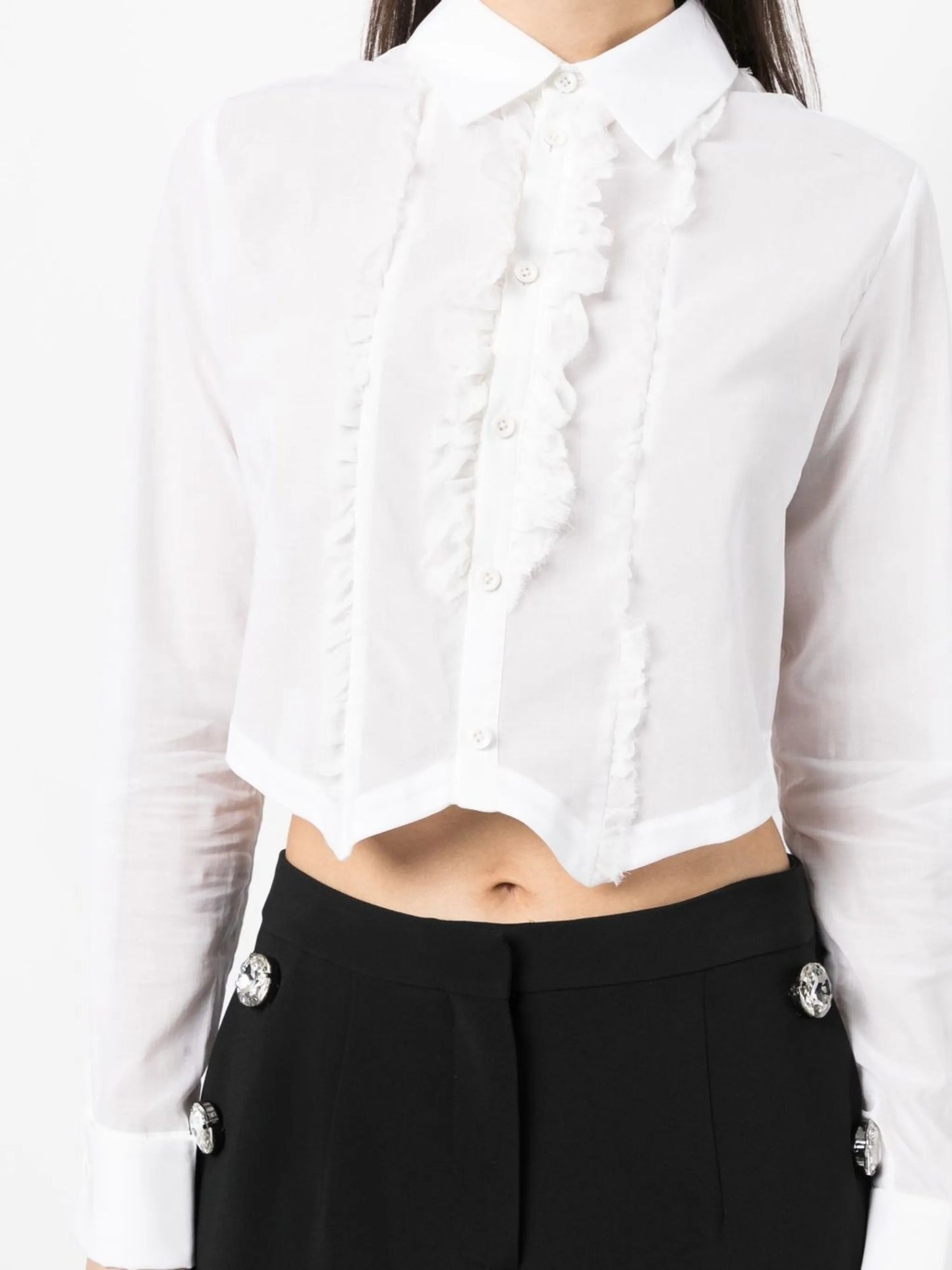 ruffled tuxedo shirt