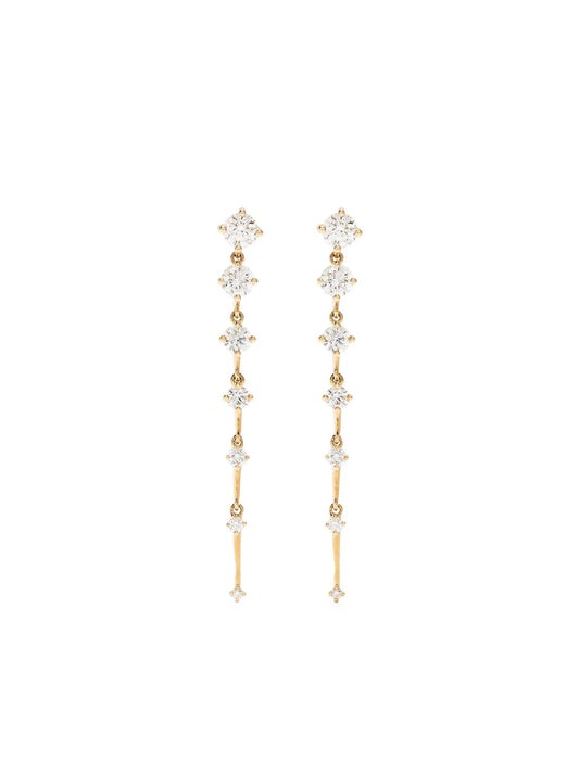18kt yellow gold Sequence diamond drop earrings