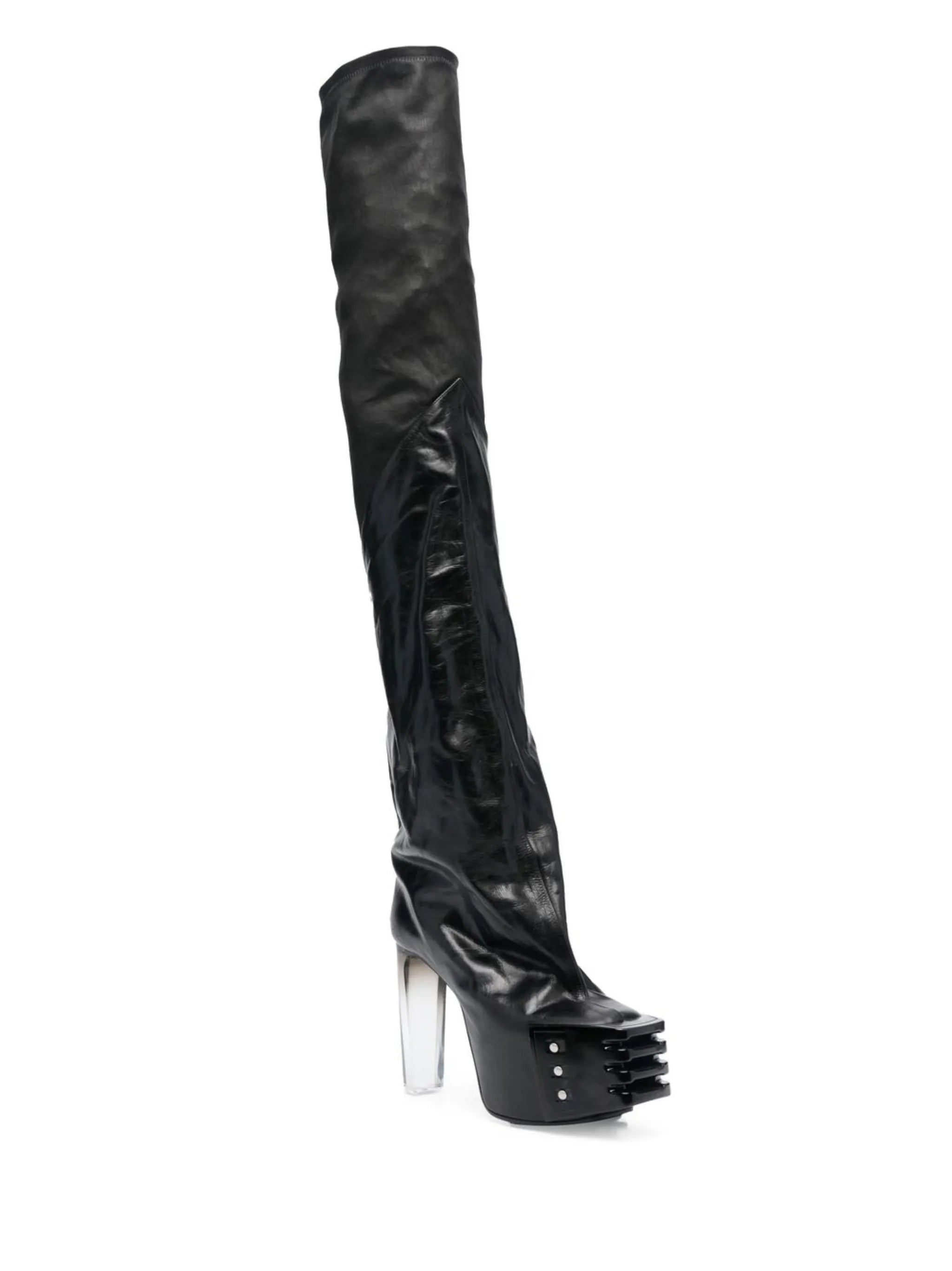 thigh-high platform boots