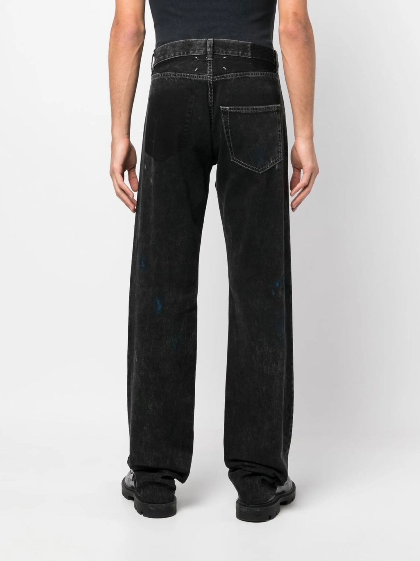 Paint straight-leg jeans