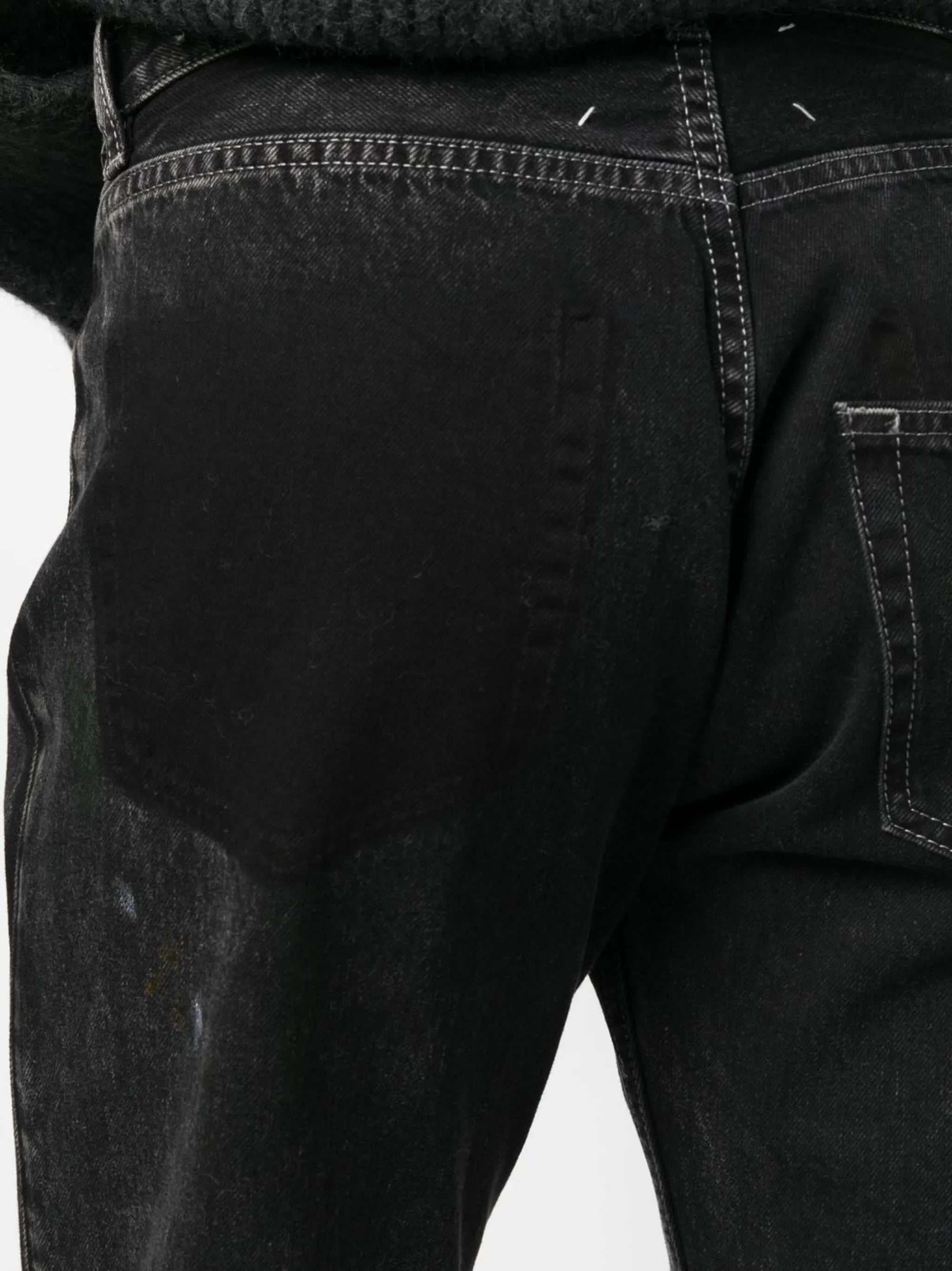 Paint straight-leg jeans