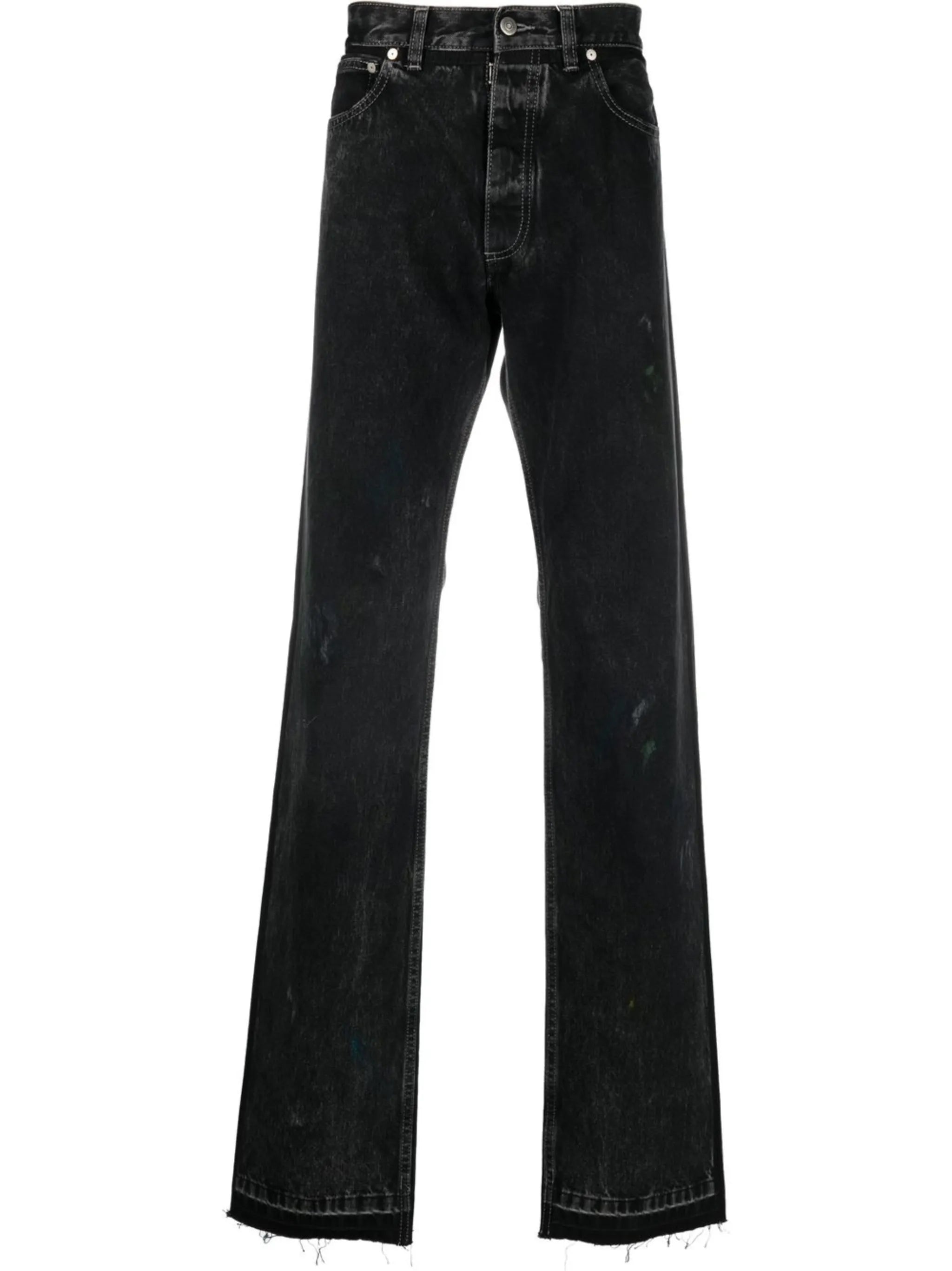 Paint straight-leg jeans