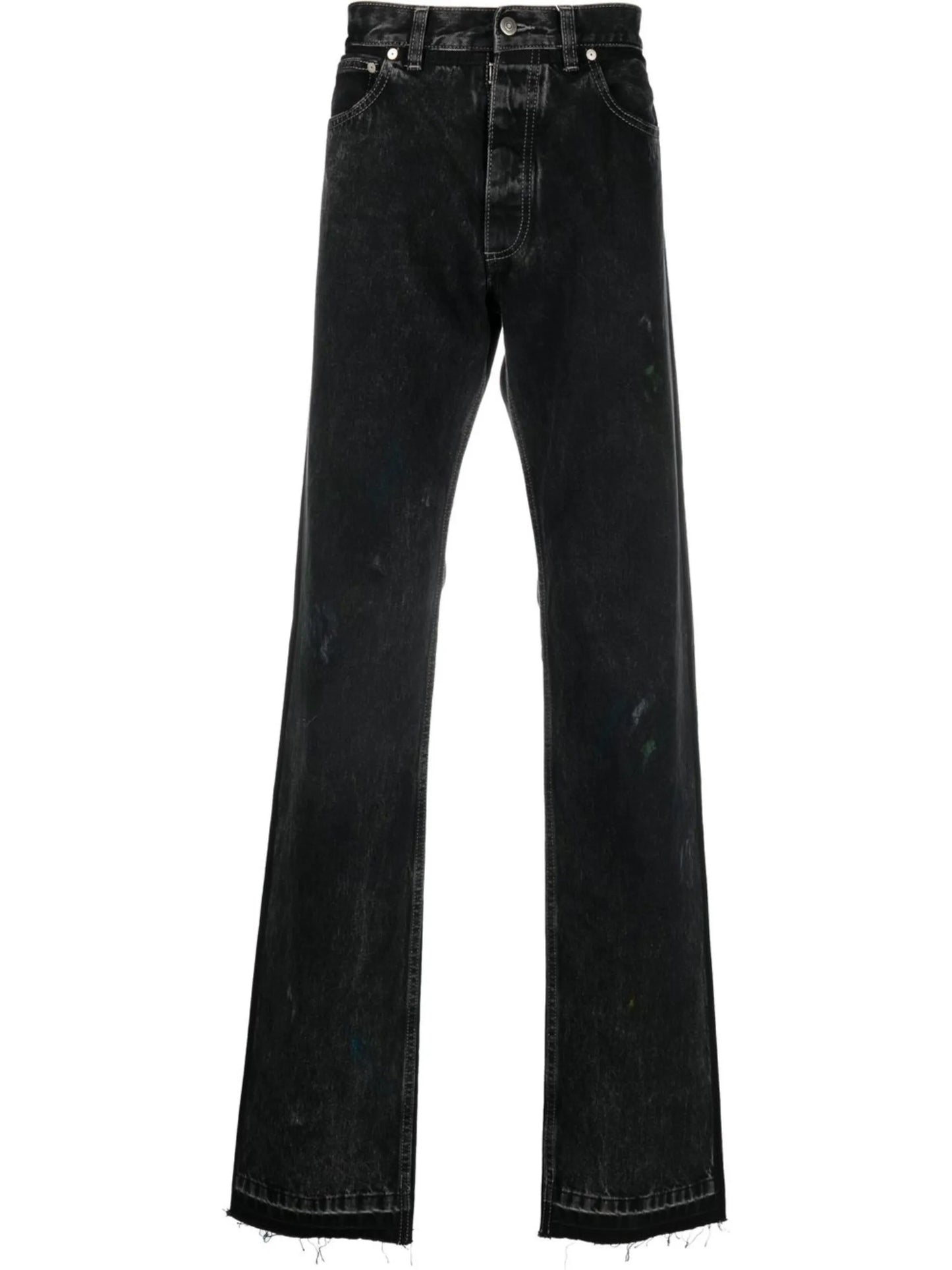 Paint straight-leg jeans