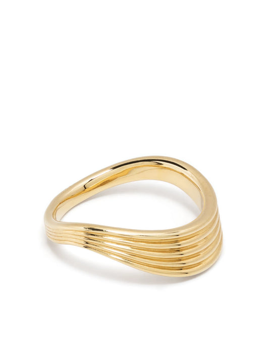 18kt yellow gold Stream Wave ring