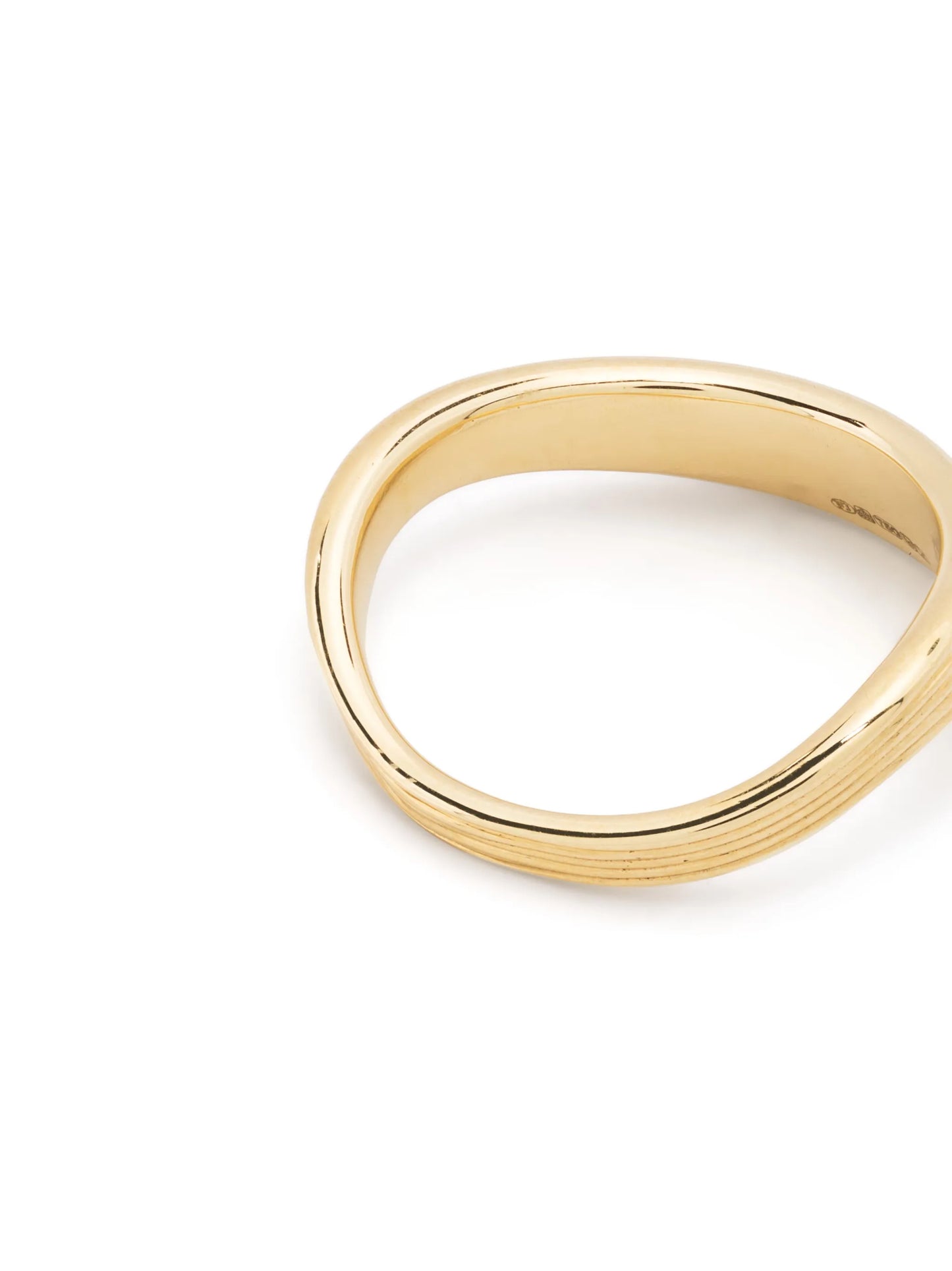 18kt yellow gold Stream Wave ring